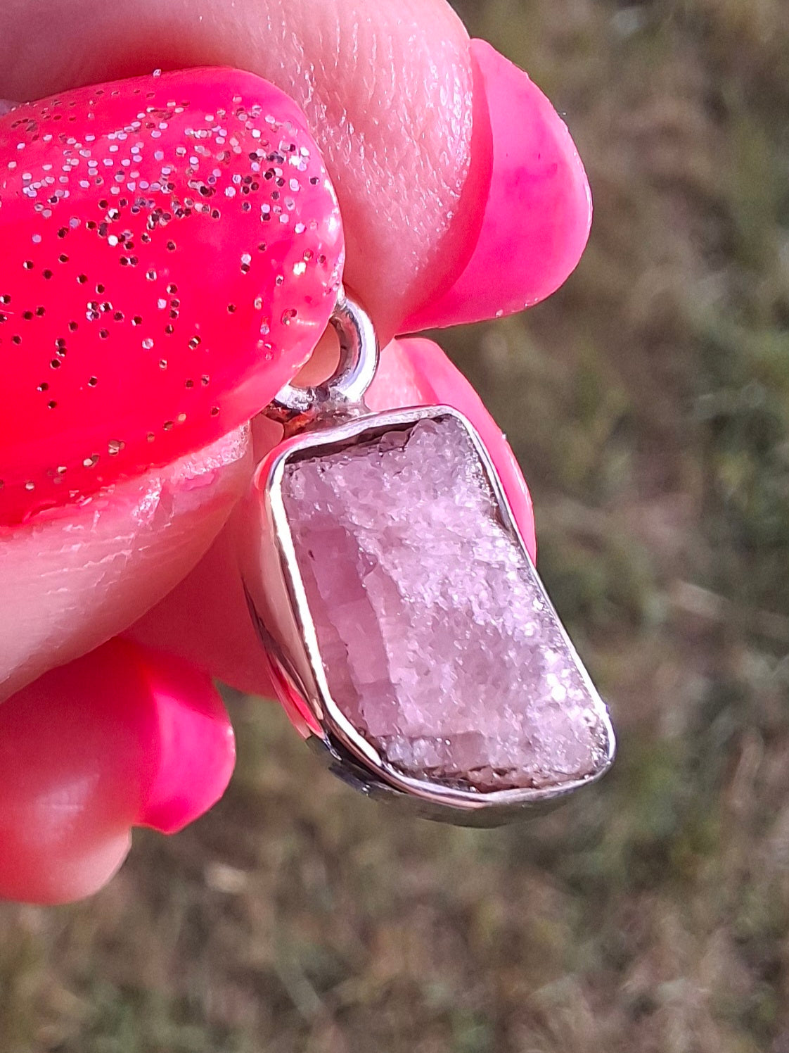 Pink Tourmaline Pendant, 925 Silver, Crystal (Ref: PT41)