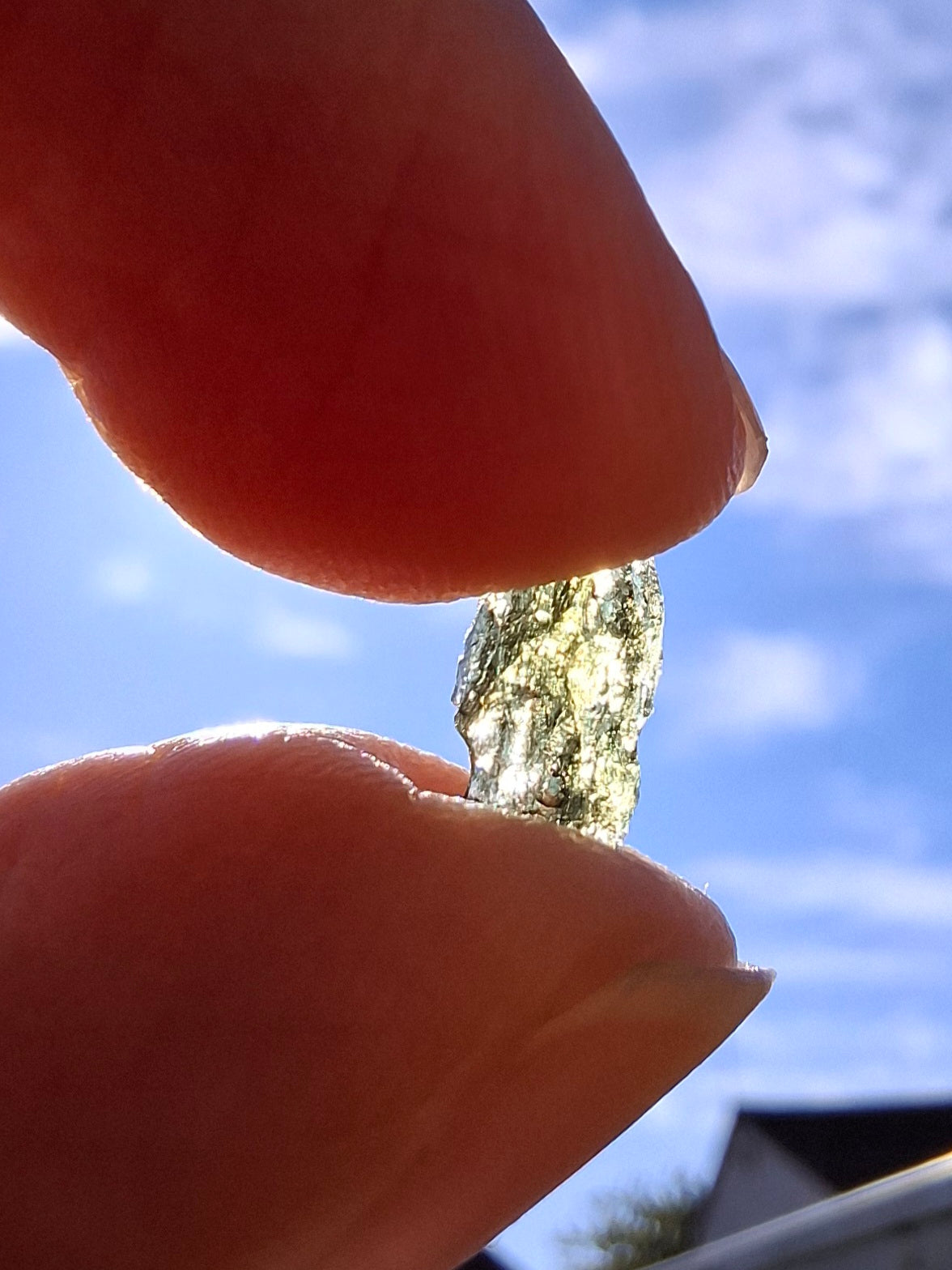 Moldavite chip Bundle, 1g, 4 pcs, Tektite (MB45)