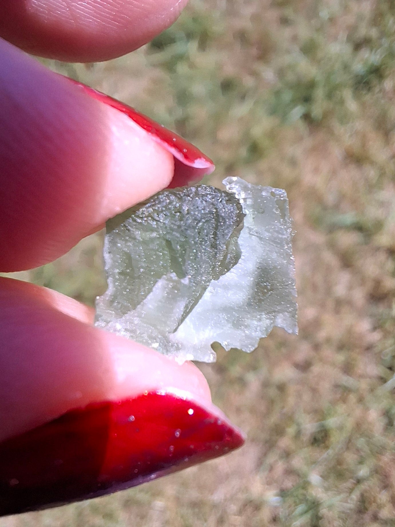 Moldavite Piece, 0.60g, Tektite (Ref: 1473)