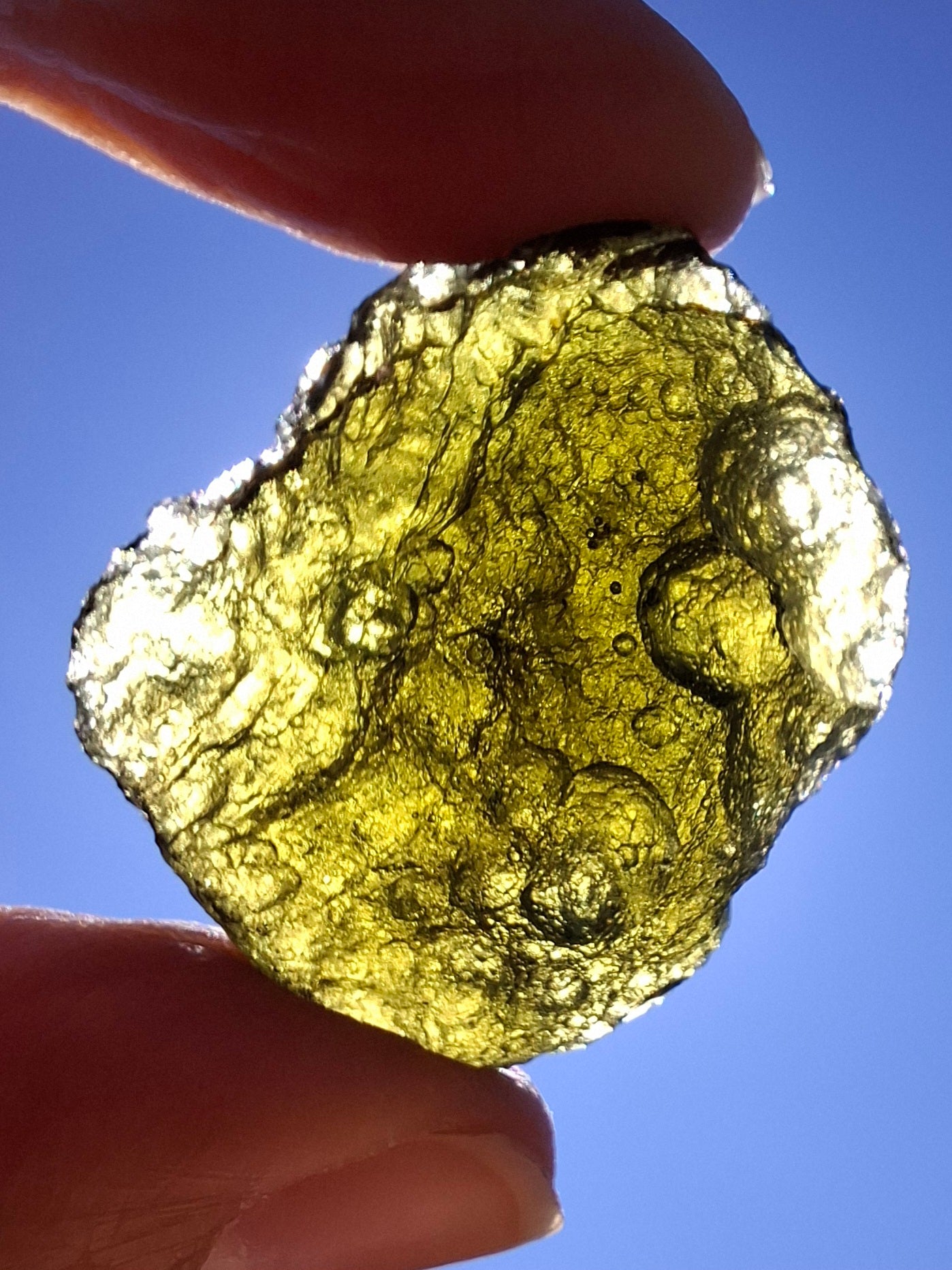 Moldavite Piece, CHLUM, 14.24g, Tektite (Ref: 1181)