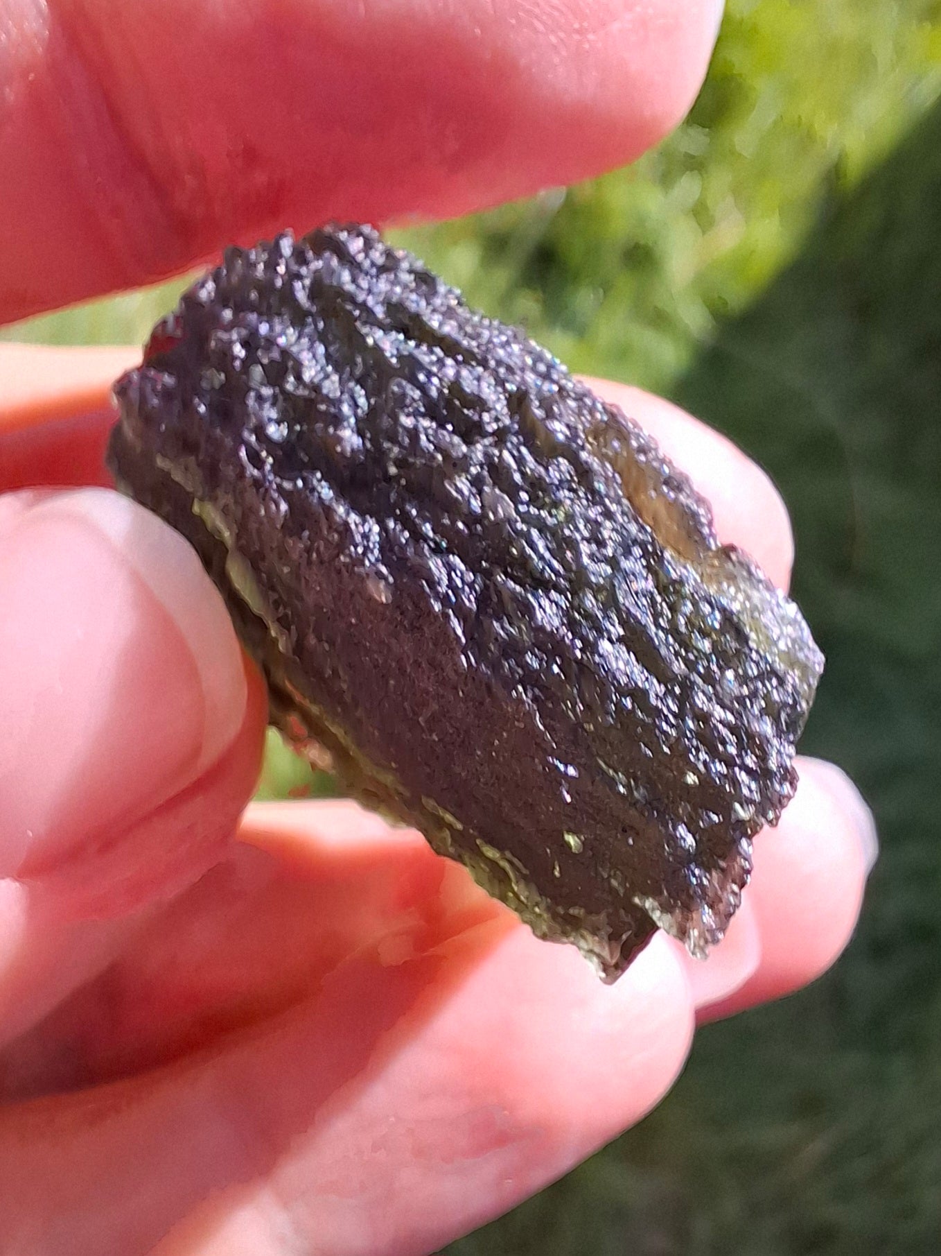 Moldavite Piece, SLAVCE, 13.52g, Tektite (Ref: 1178)