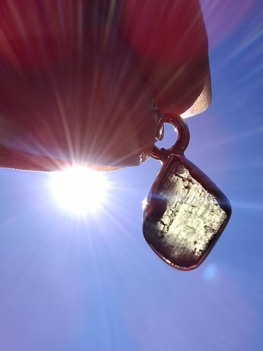 Moldavite Pendant, 925 Silver, Tektite (Ref: P60)