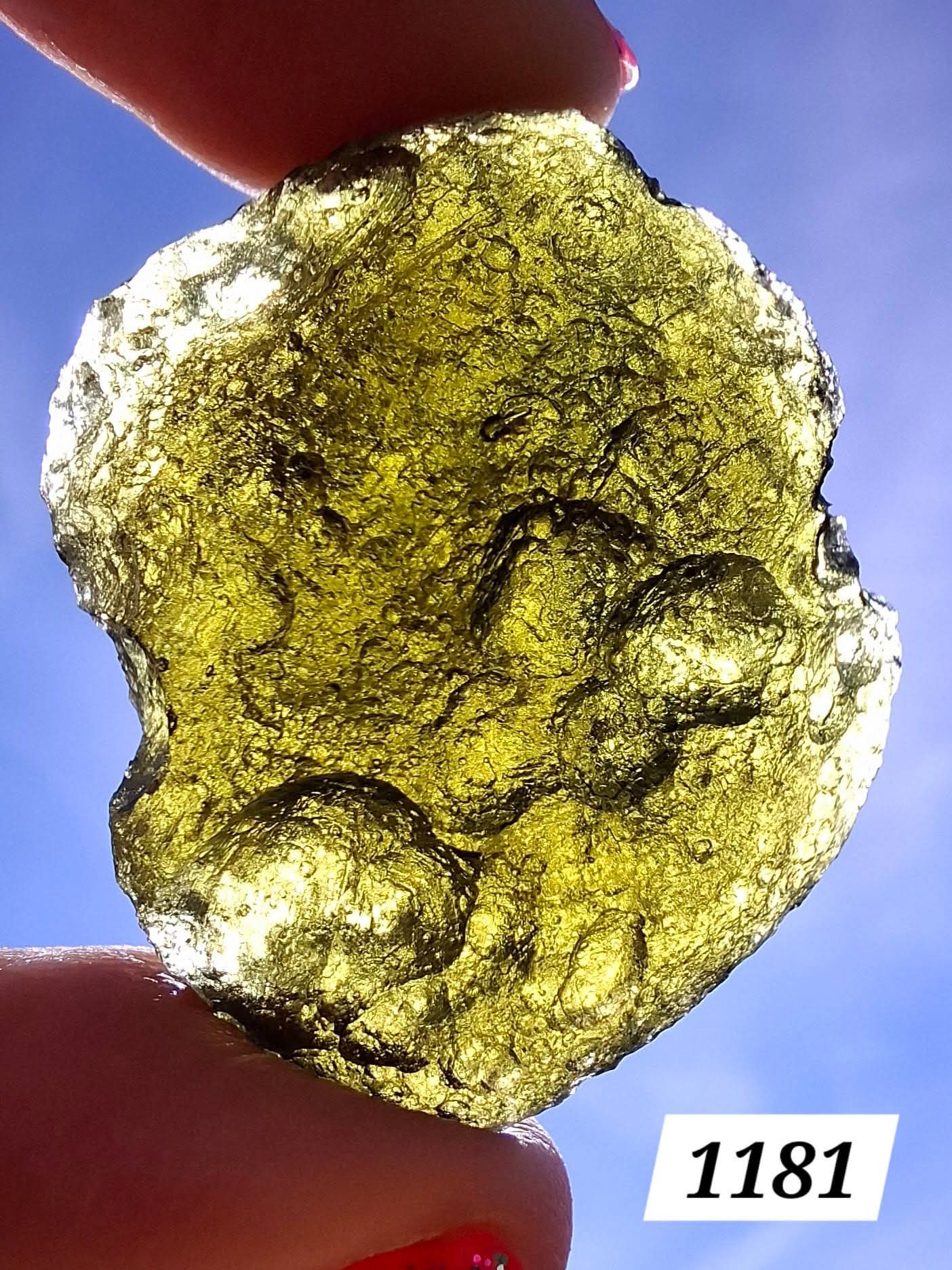 Moldavite Piece, CHLUM, 14.24g, Tektite (Ref: 1181)