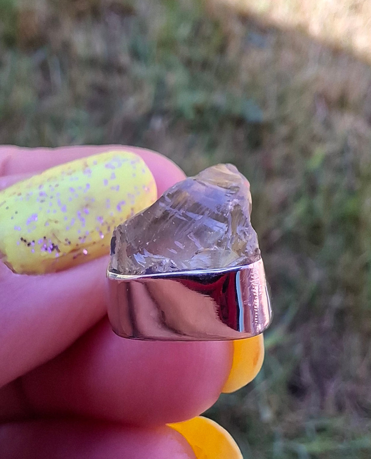 Libyan Desert Glass Pendant, 925 Silver, Tektite (Ref: LP113)