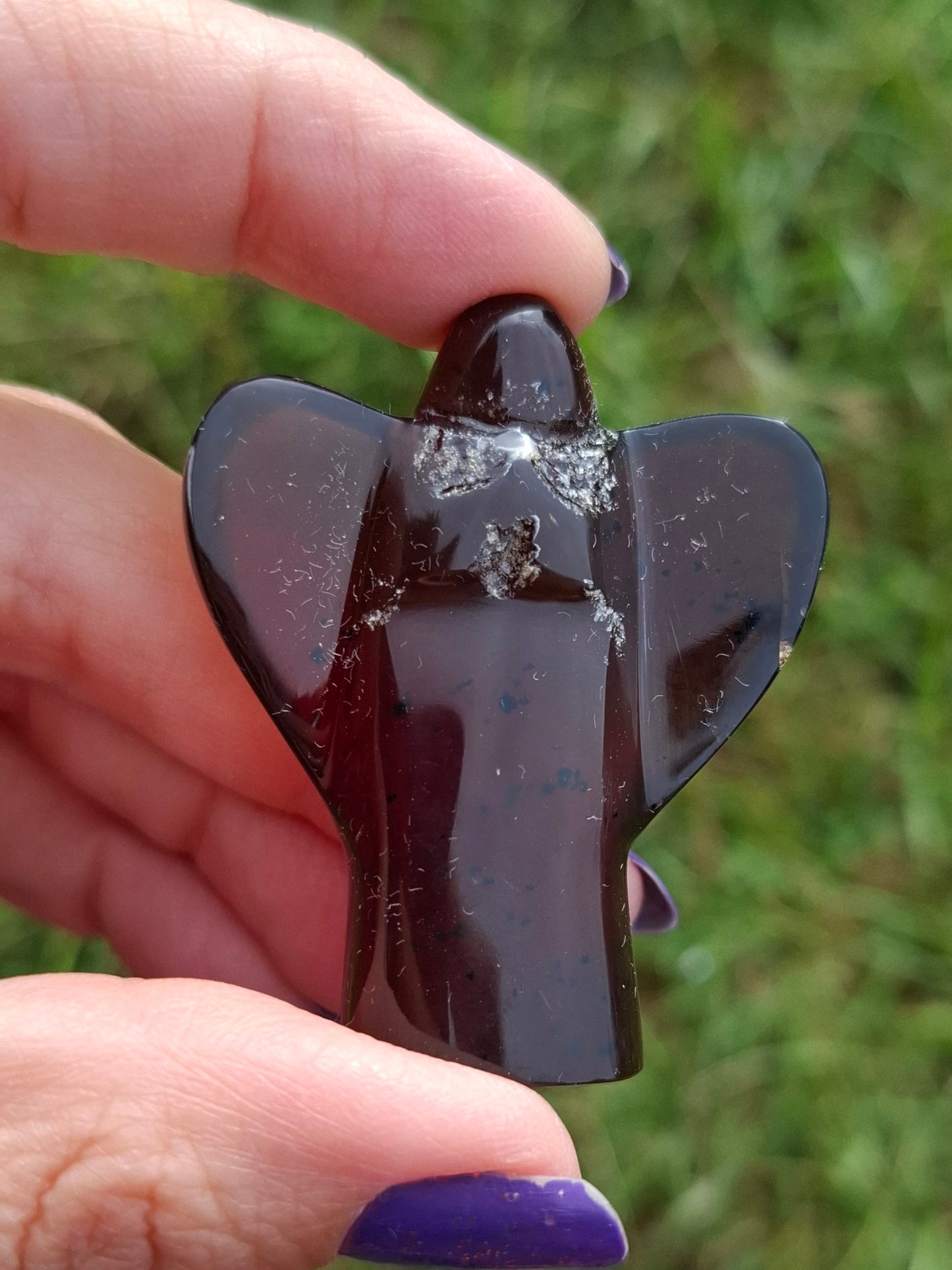 Red Amber Angel, 13.66g, Carving, Fossil (Ref: AA10)