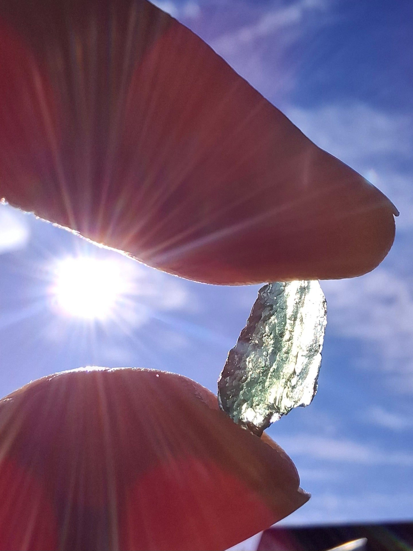 Moldavite chip Bundle, 1g, 4 pcs, Tektite (MB45)
