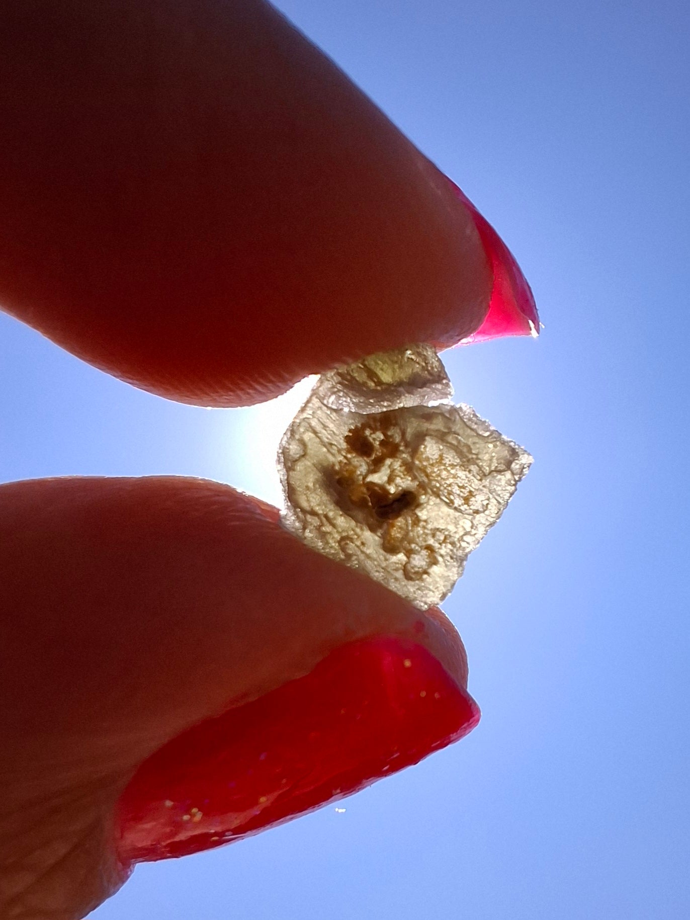 Moldavite Piece, SNOWFLAKE, FROSTED, BRUSNA, 0.31g, Tektite (Ref: 1500)