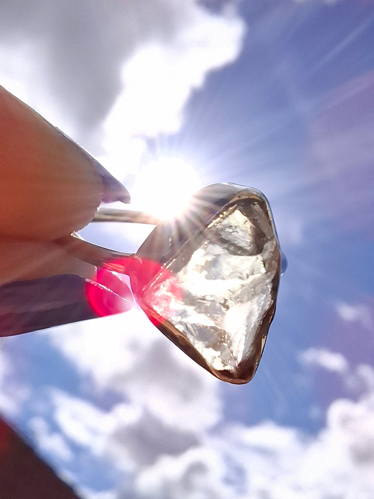 Libyan Desert Glass Ring, size large J/small K, 925 Silver, Tektite (Ref: LR10)