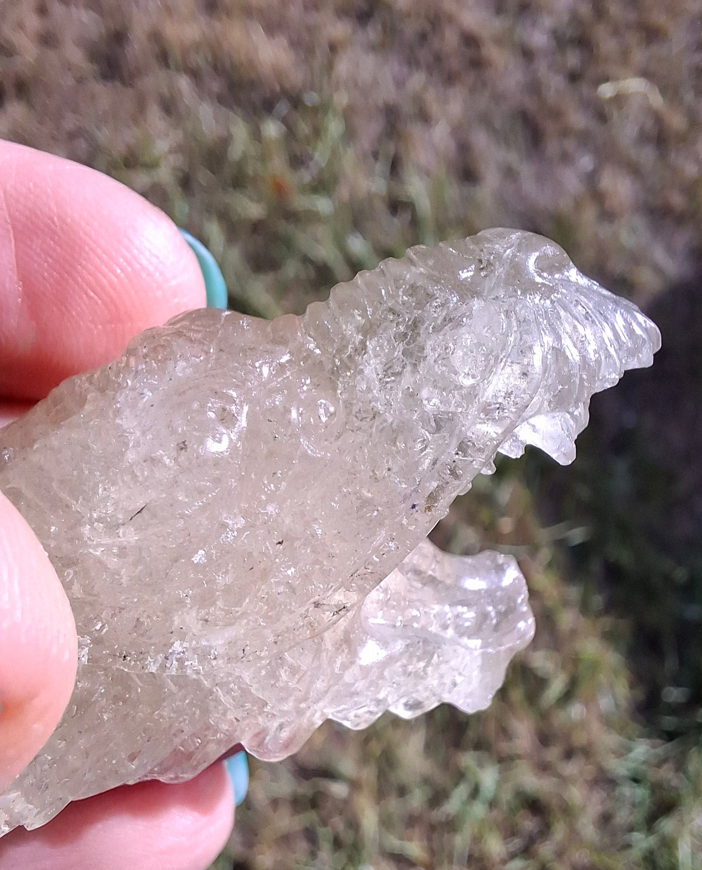 Libyan Desert Glass DRAGON HEAD carving, 22.42g, Tektite (Ref: Dragon 2)