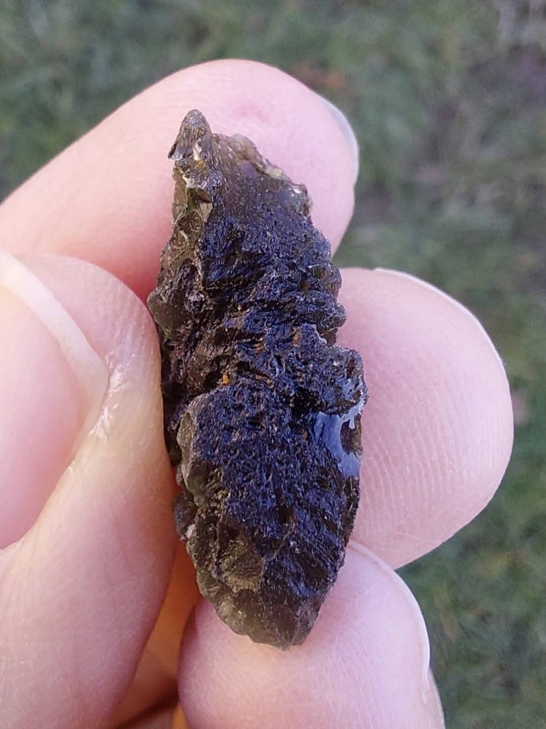 Moldavite Piece, CHLUM, 3.51g, Tektite (Ref: 1053)