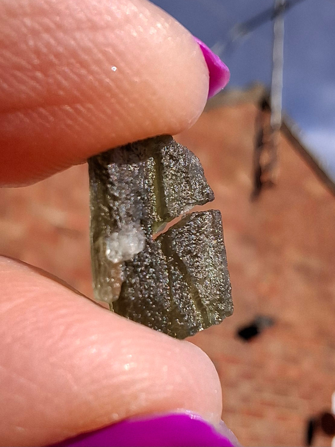 Moldavite Piece, 1.00g, Tektite (Ref: 1442)