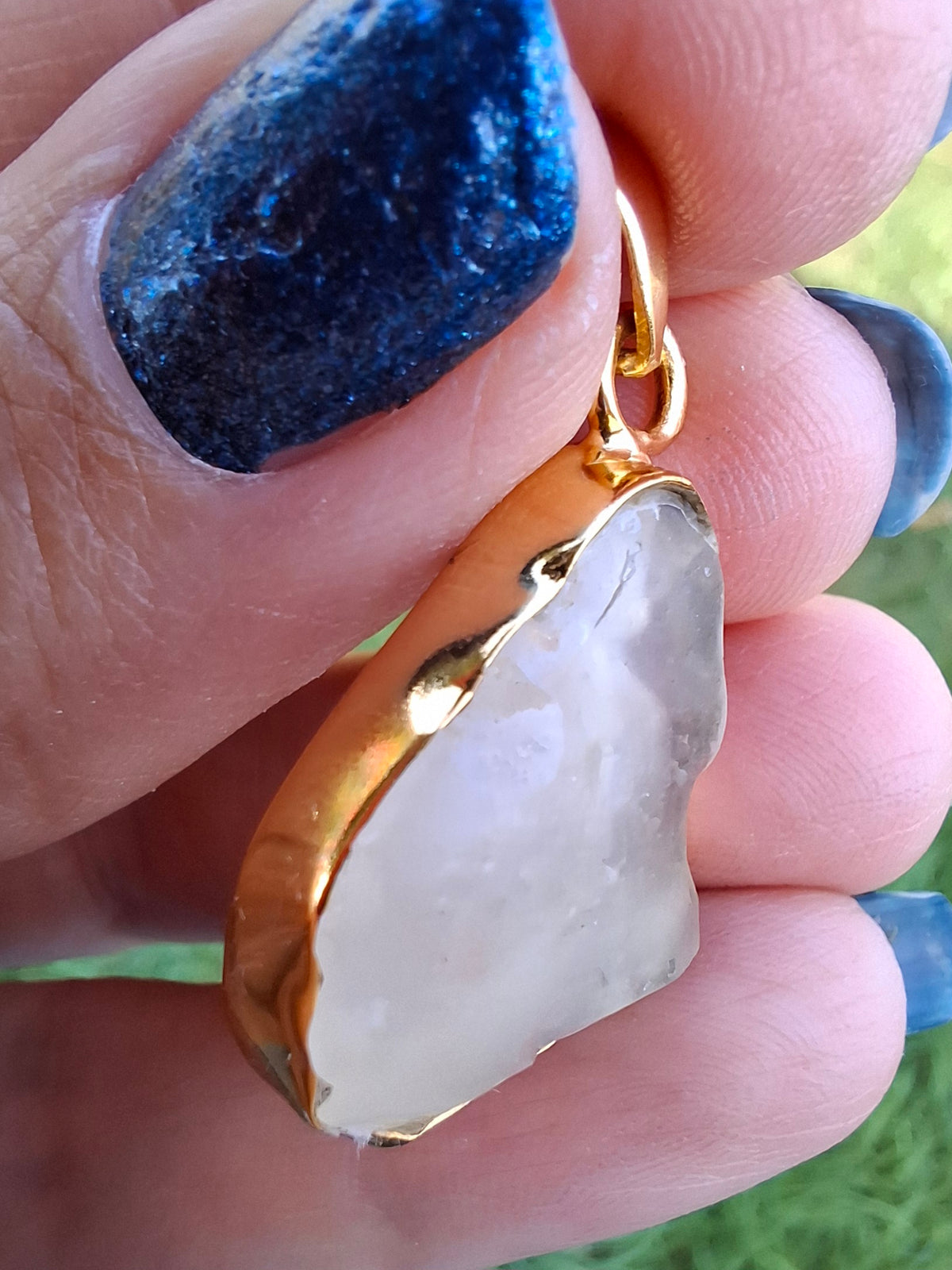 Libyan Desert Glass Pendant, 14K GOLD Plated, Tektite (Ref: LP121)