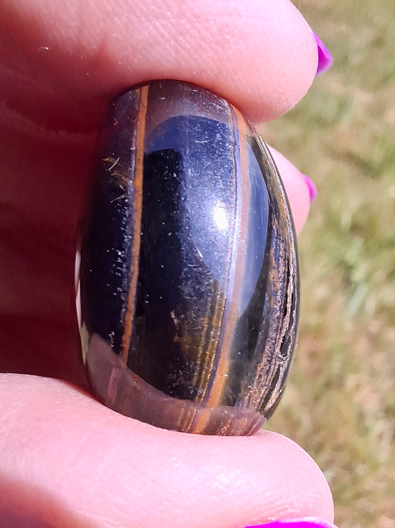 Blue Tigers Eye, Tumble Stone, Crystal (Ref: T24)