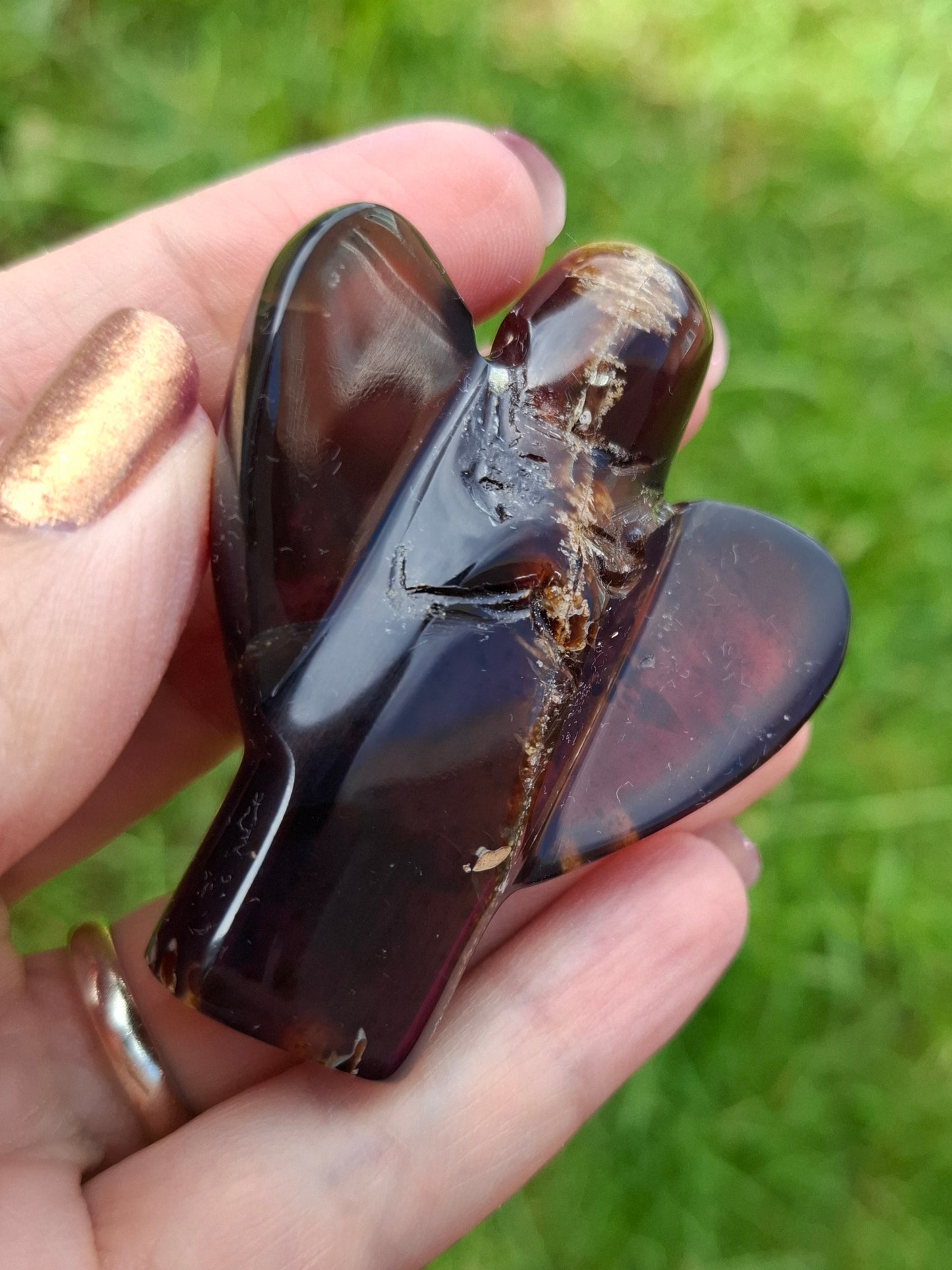 Red Amber Angel, 22.65, Carving, Fossil (Ref: AA3)