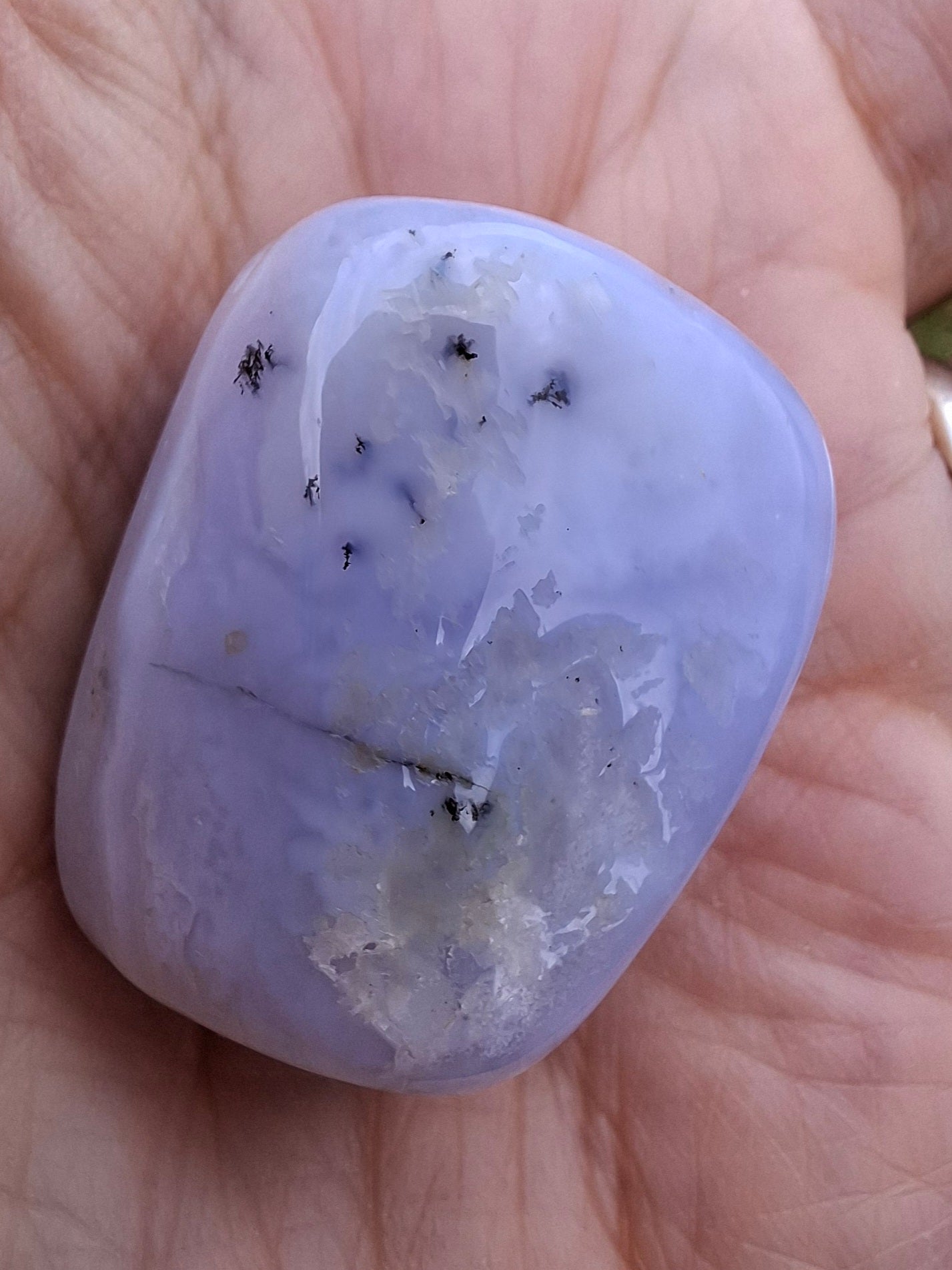 Blue Lace Agate, Tumble Stone, Crystal (Ref: T142)