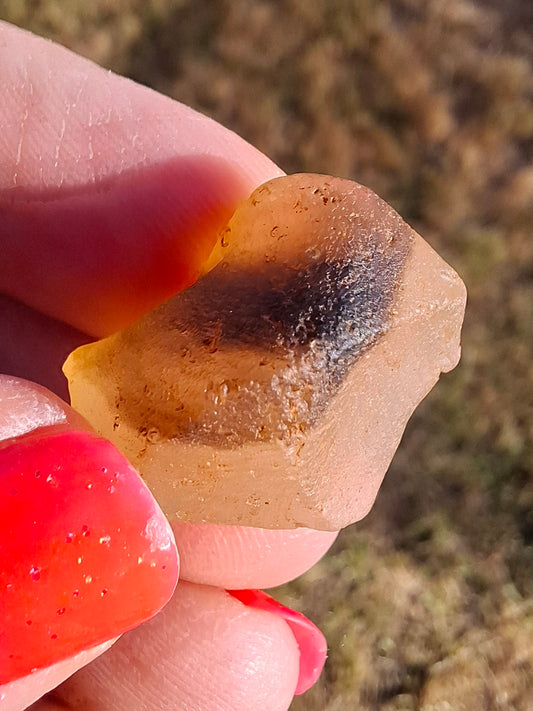 Libyan Desert Glass (darker) Piece, 4.70g, Tektite (Ref: L1372)