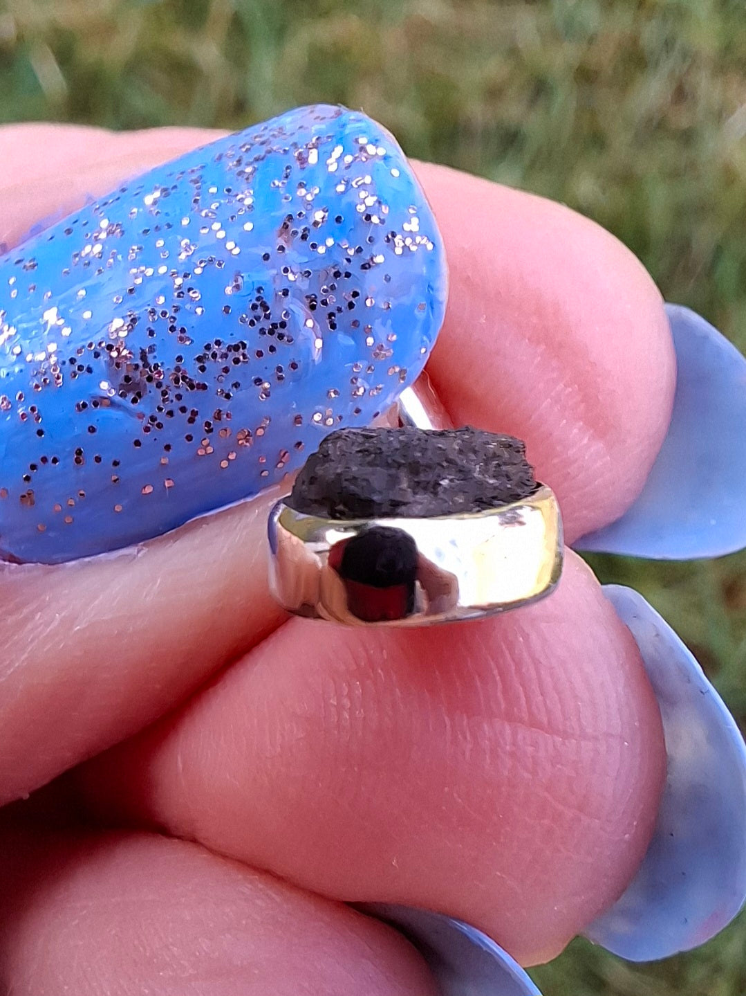 Moldavite Pendant, 925 Silver, Tektite (Ref: P35)