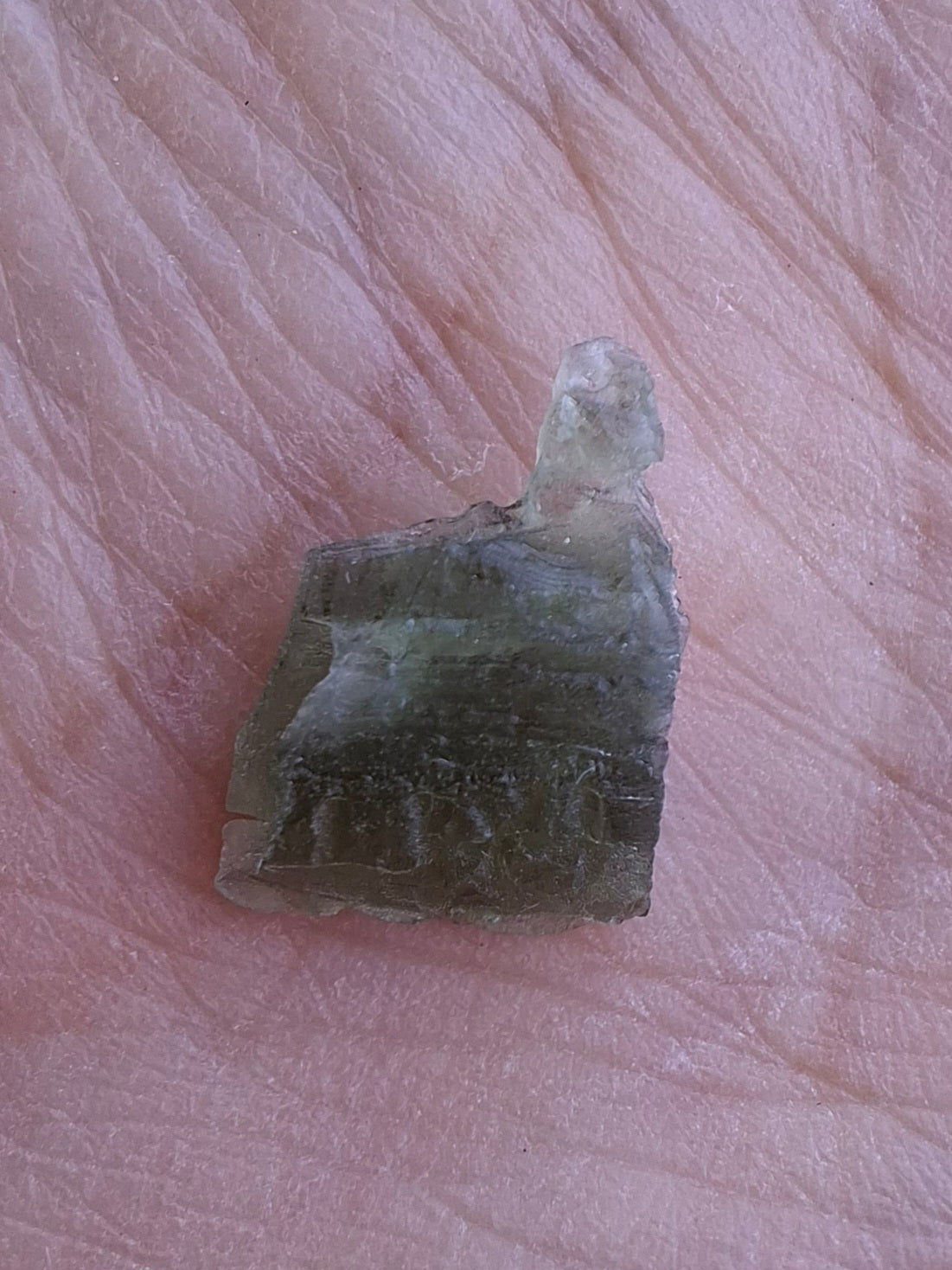 Moldavite Piece, 0.52g, Tektite (Ref: 1389)