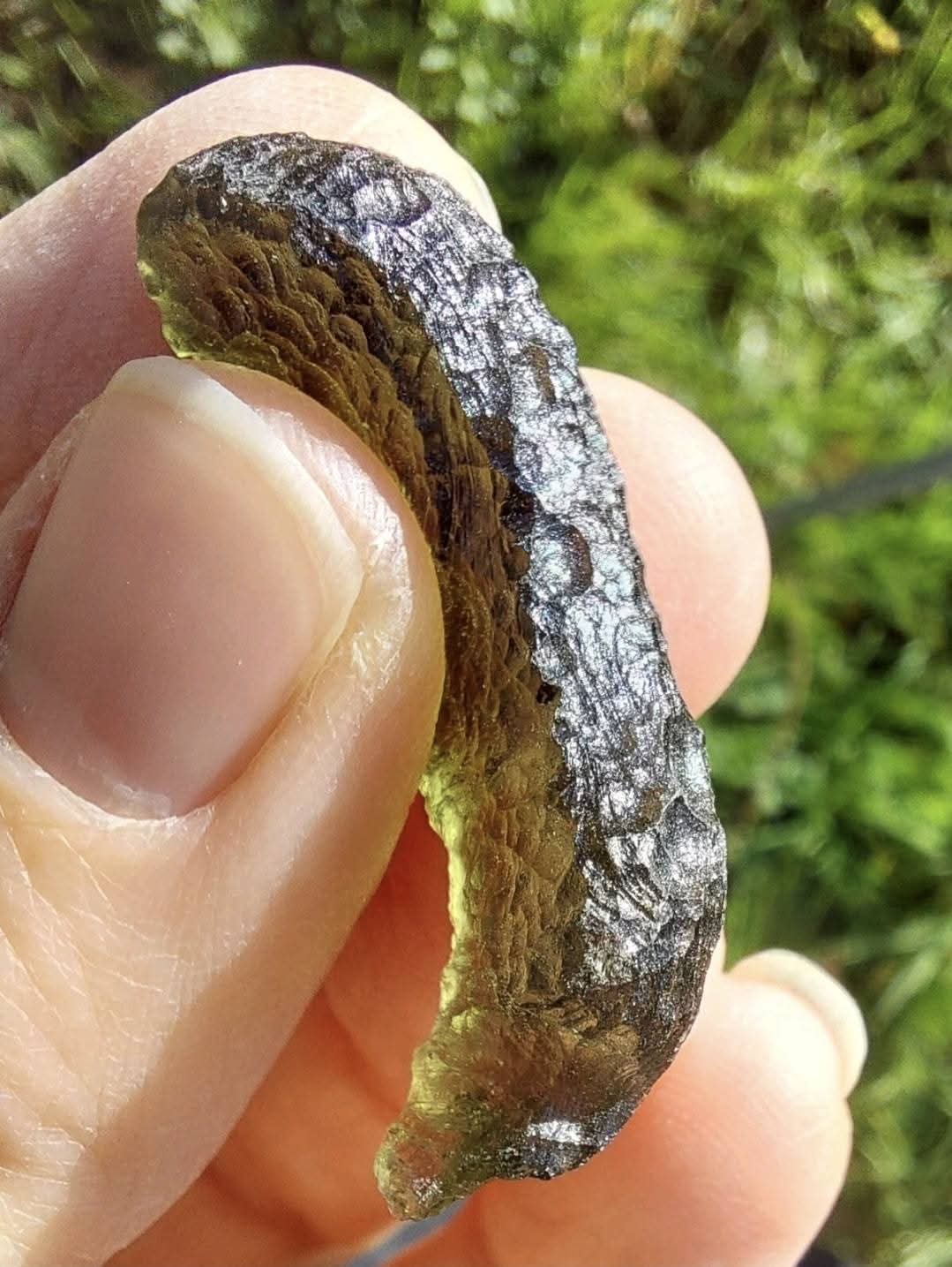 Moldavite Piece, NESMEN, 5.24g, Tektite (Ref: 1049)