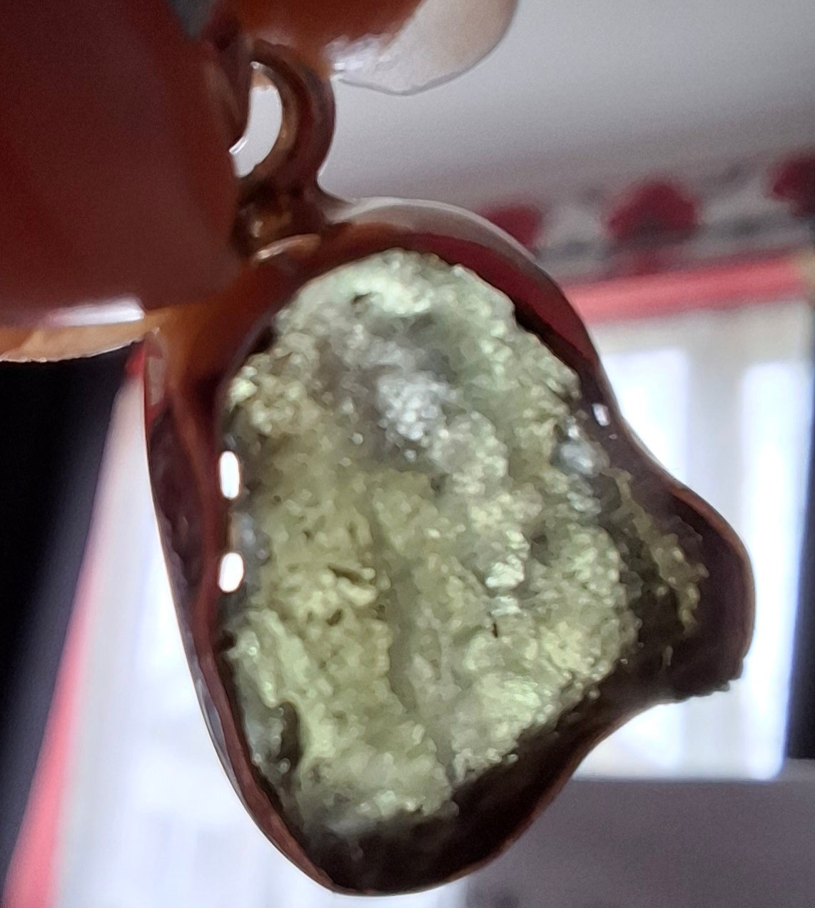 Moldavite Pendant, 925 Silver, Tektite (Ref: P440)