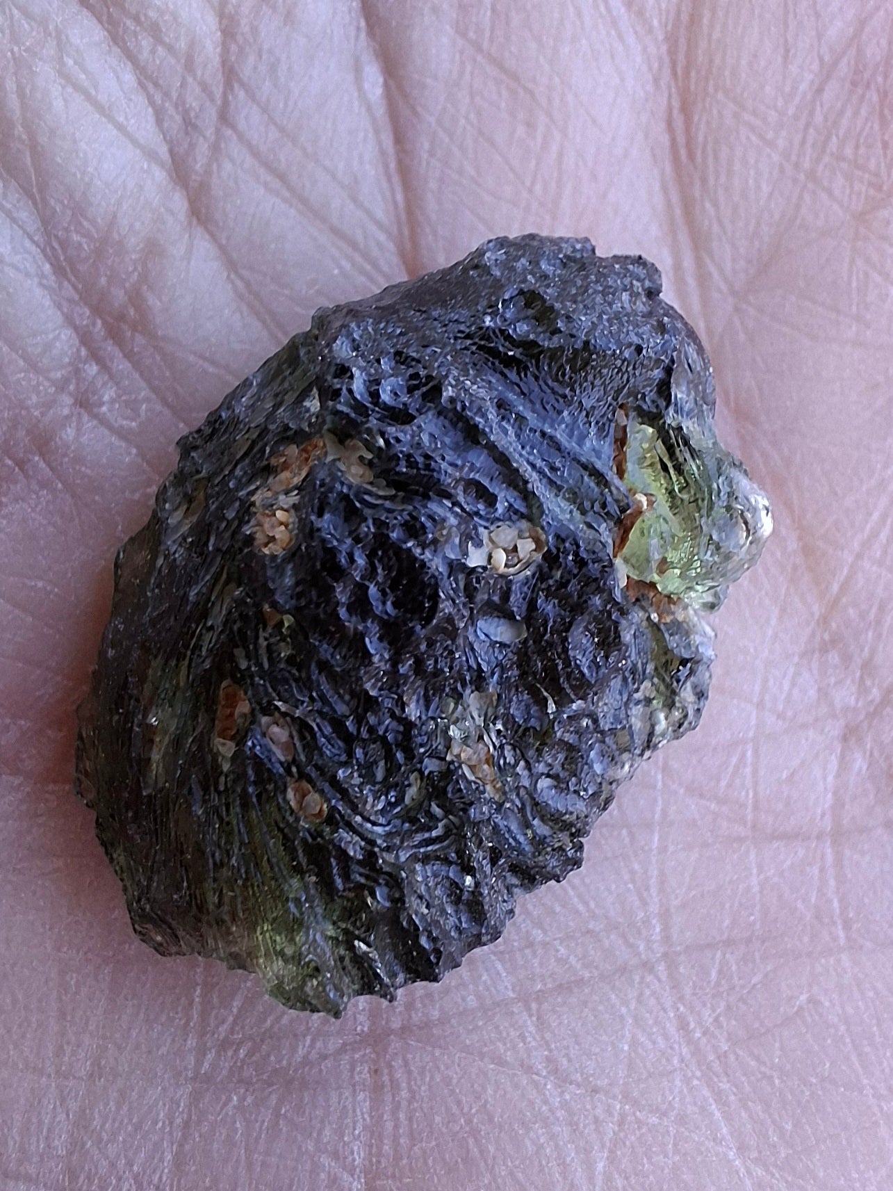 Moldavite Piece, NESMEN, 5.46g, Tektite (Ref: 1373)