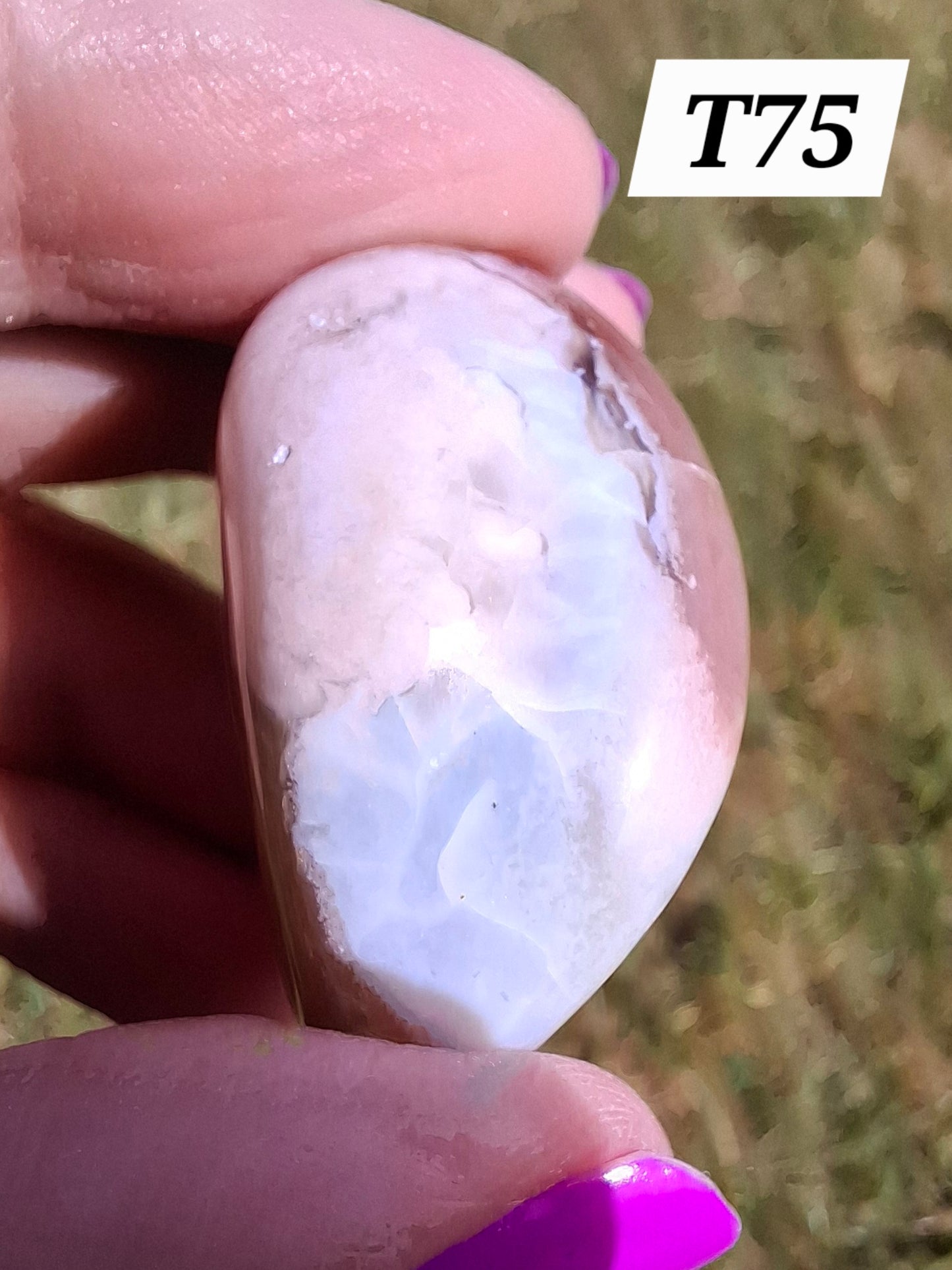 Flower Agate, Tumble Stone, Crystal (Ref: T75)