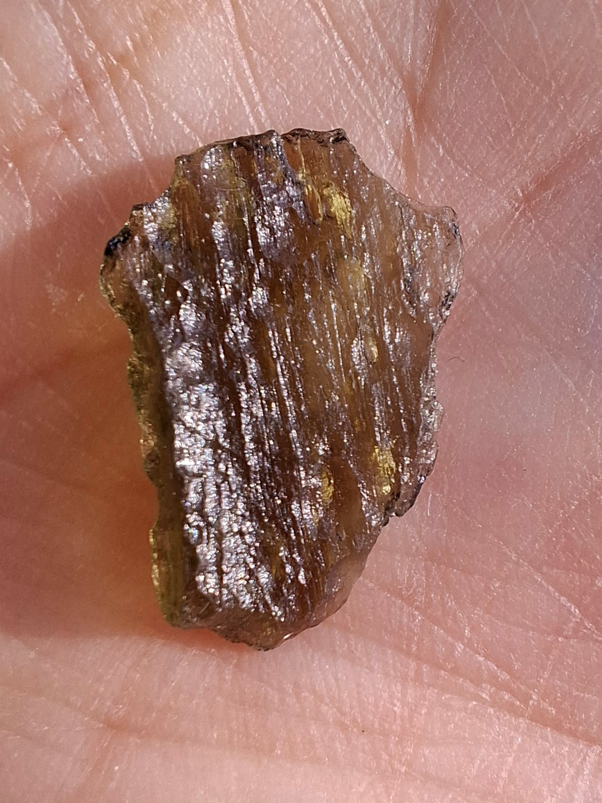 Moldavite Piece, 0.74g, Tektite (Ref: 1378)
