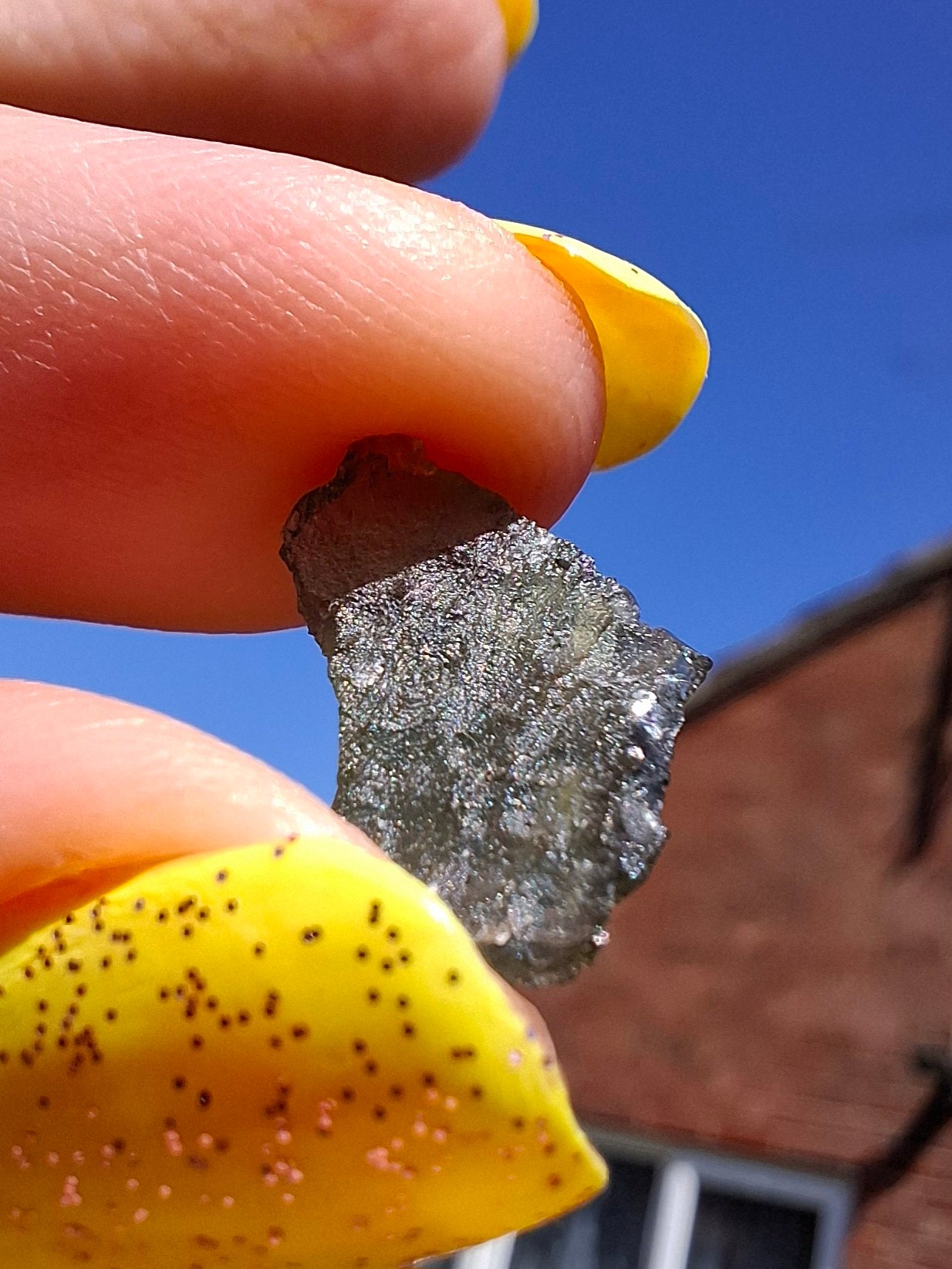 Moldavite Piece, 0.48g, Tektite (Ref: 1480)