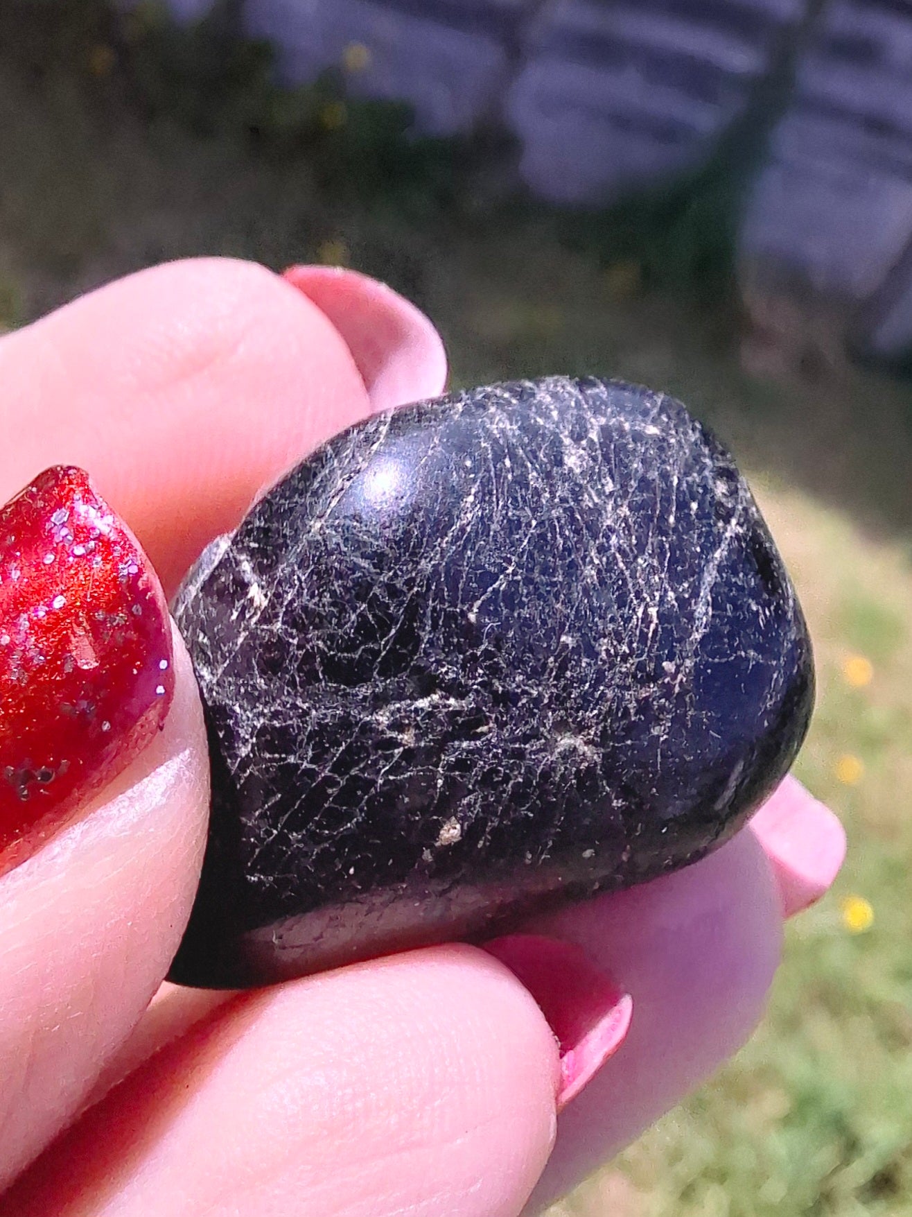 Black Tourmaline, Tumble Stone, Crystal (Ref: T219)