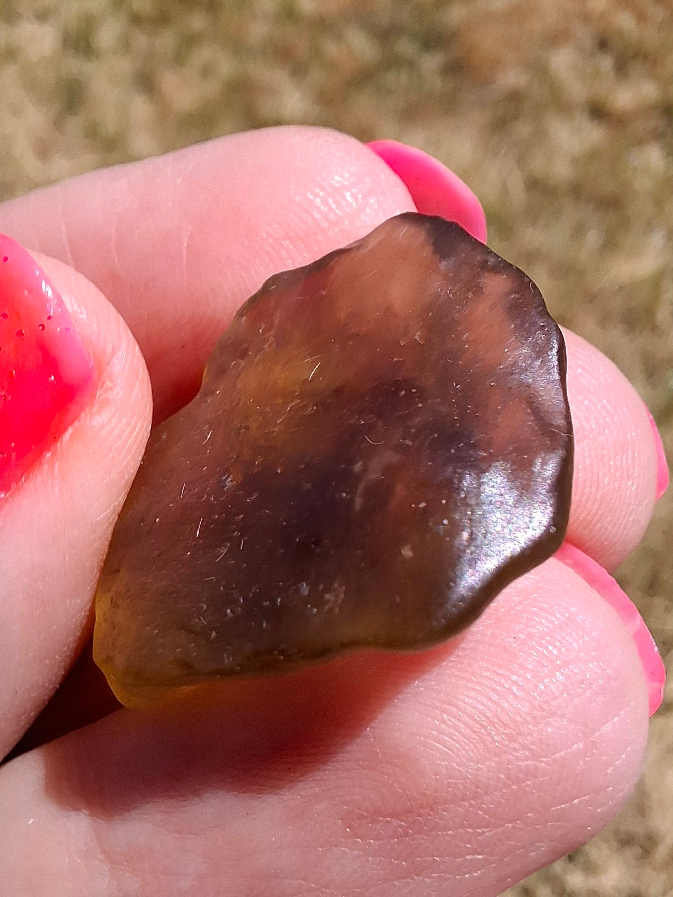 Libyan Desert Glass (darker) Piece, 4.84g, Tektite (Ref: L1360)