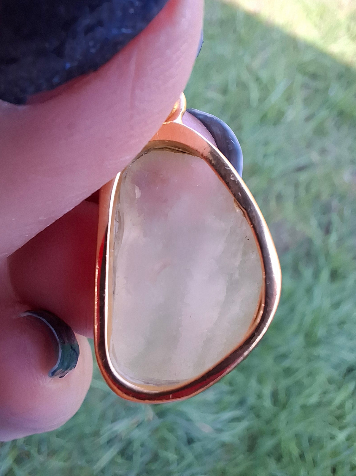 Libyan Desert Glass Pendant, 14K GOLD Plated, Tektite (Ref: LP117)