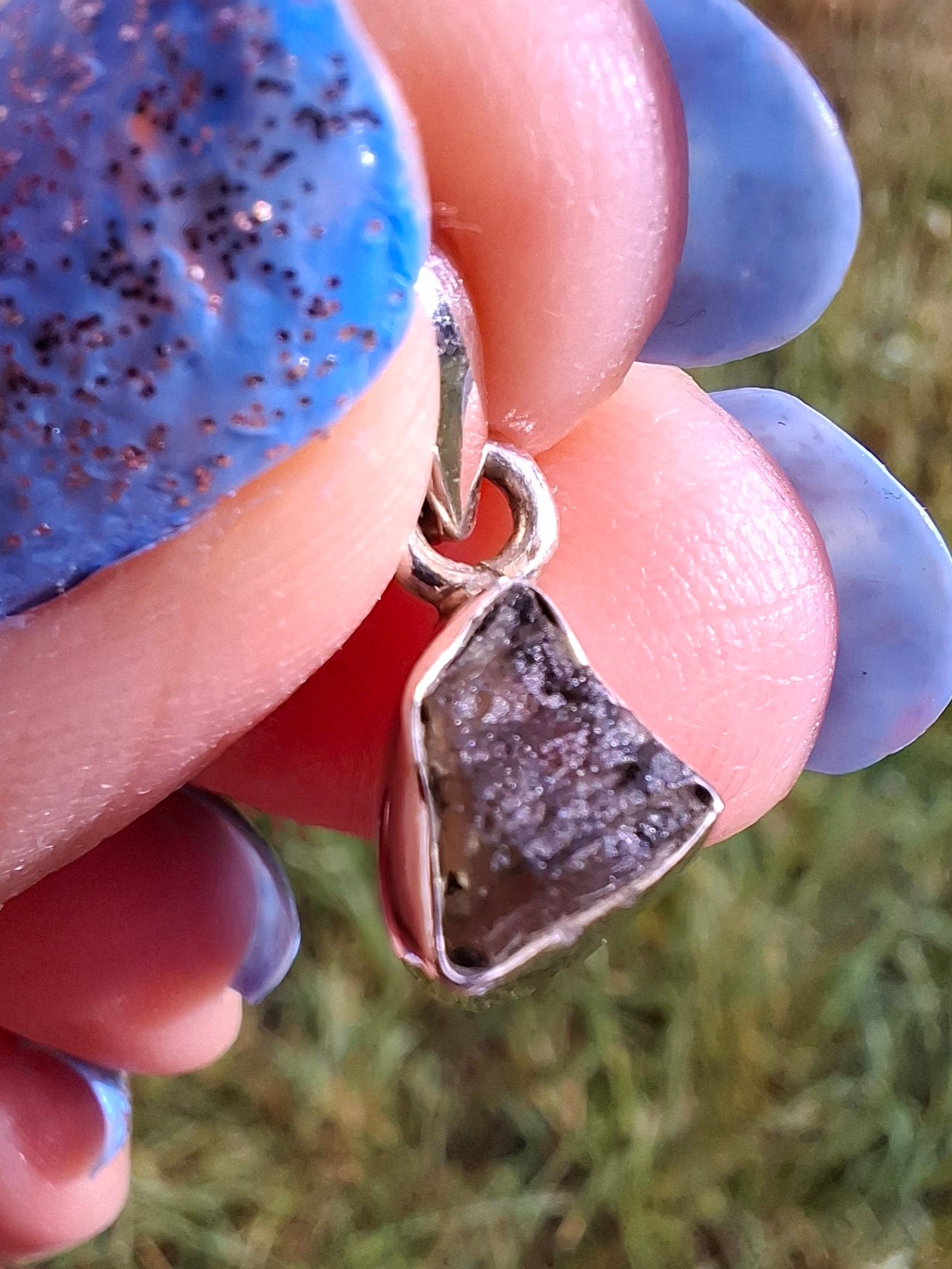 Moldavite Pendant, 925 Silver, Tektite (Ref: P34)