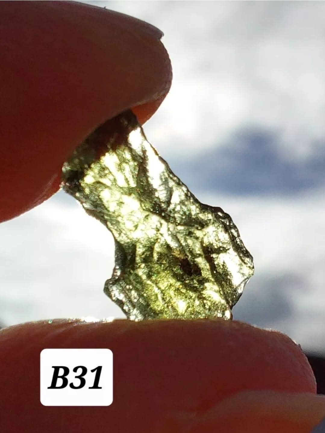 Moldavite Small Piece, 0.43g, Tektite (Ref: B31)