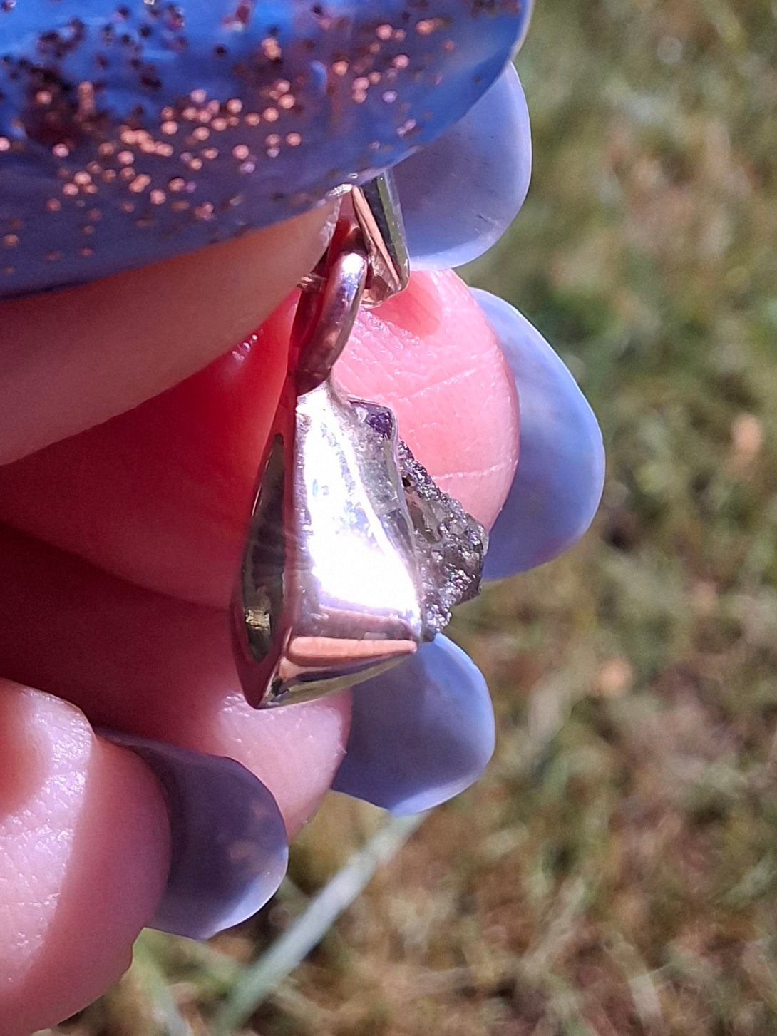 Moldavite Pendant, 925 Silver, Tektite (Ref: P83)