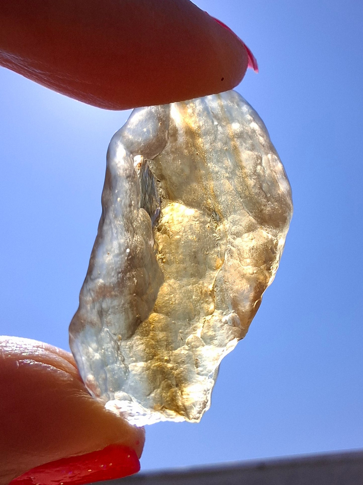 Libyan Desert Glass (darker) Piece, 8.76g, Tektite (Ref: L1367)