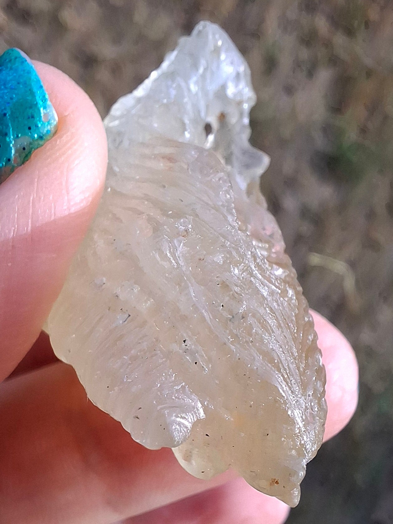 Libyan Desert Glass DRAGON HEAD carving, 22.42g, Tektite (Ref: Dragon 2)