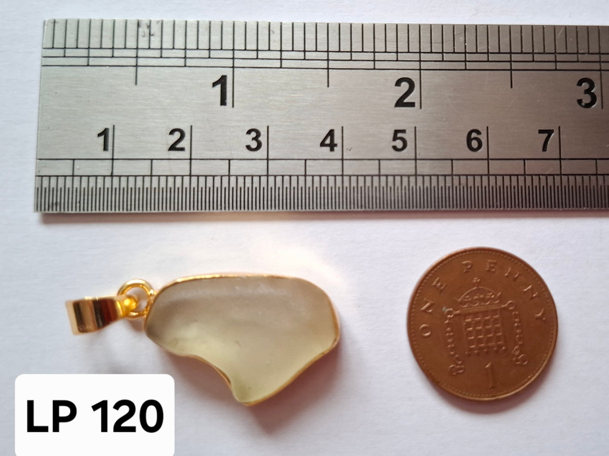 Libyan Desert Glass Pendant, 14K GOLD Plated, Tektite (Ref: LP120)