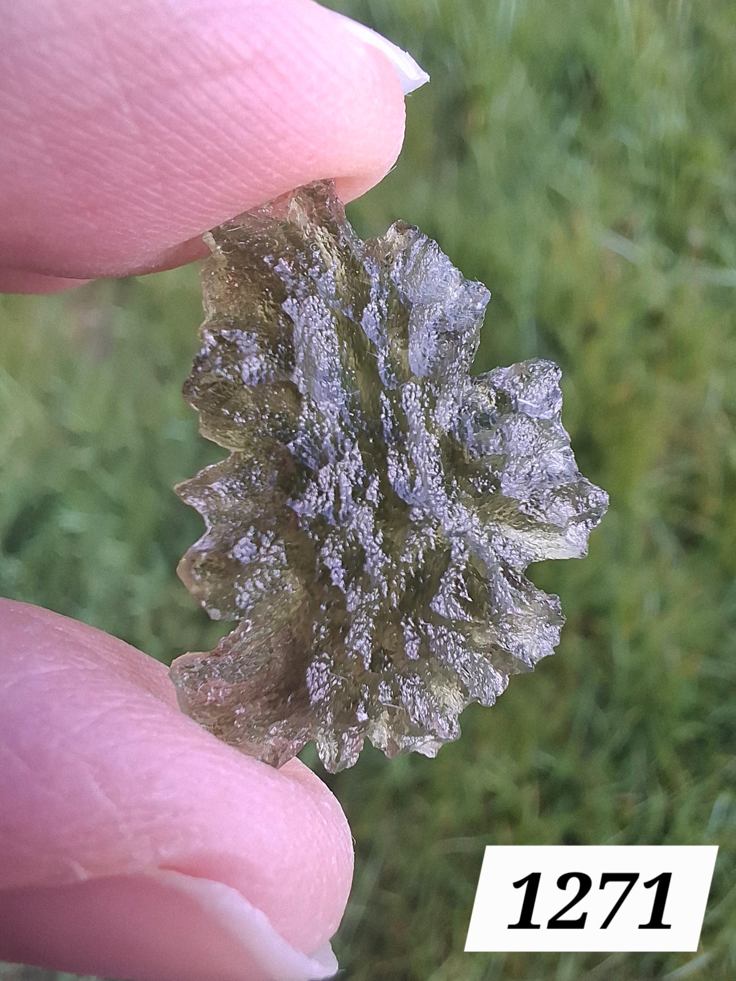 Moldavite Piece, JEZKOVNA BESEDNICE, 1.18g, Tektite (Ref: 1271)