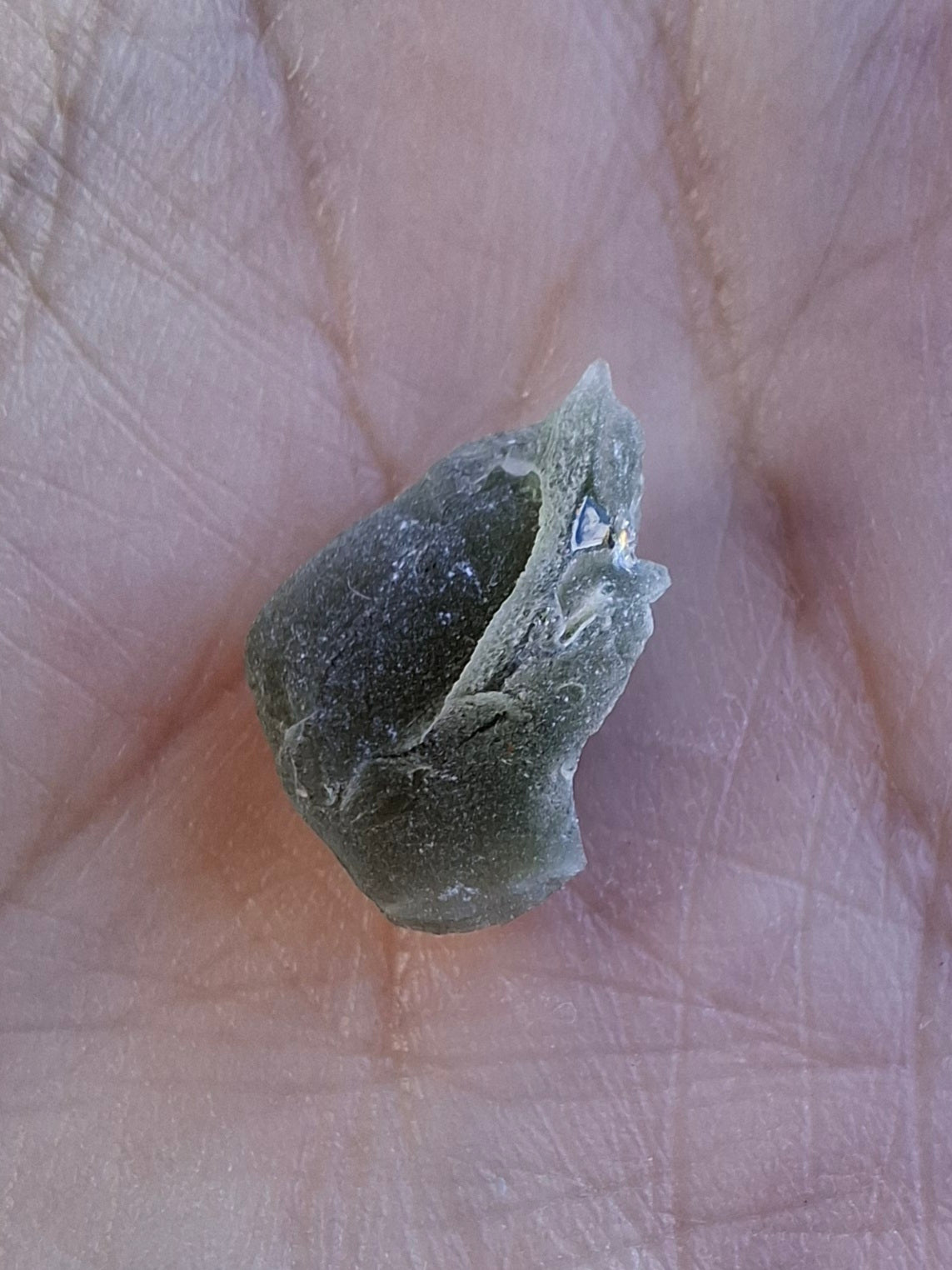 Moldavite Piece, 0.91g, Tektite (Ref: 1460)