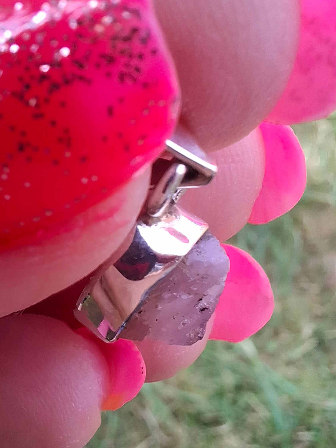 Pink Tourmaline Pendant, 925 Silver, Crystal (Ref: PT90)