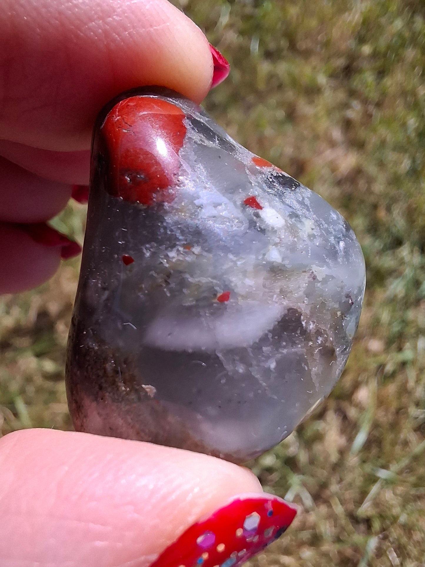 African Blood Stone, Tumble Stone, Crystal (Ref: T178)