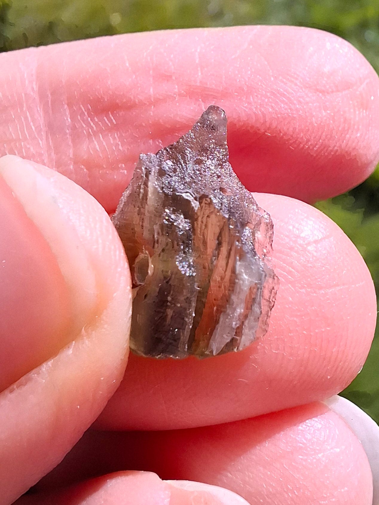 DRILLED, Moldavite Piece, 1.07g, Tektite (Ref: D15)