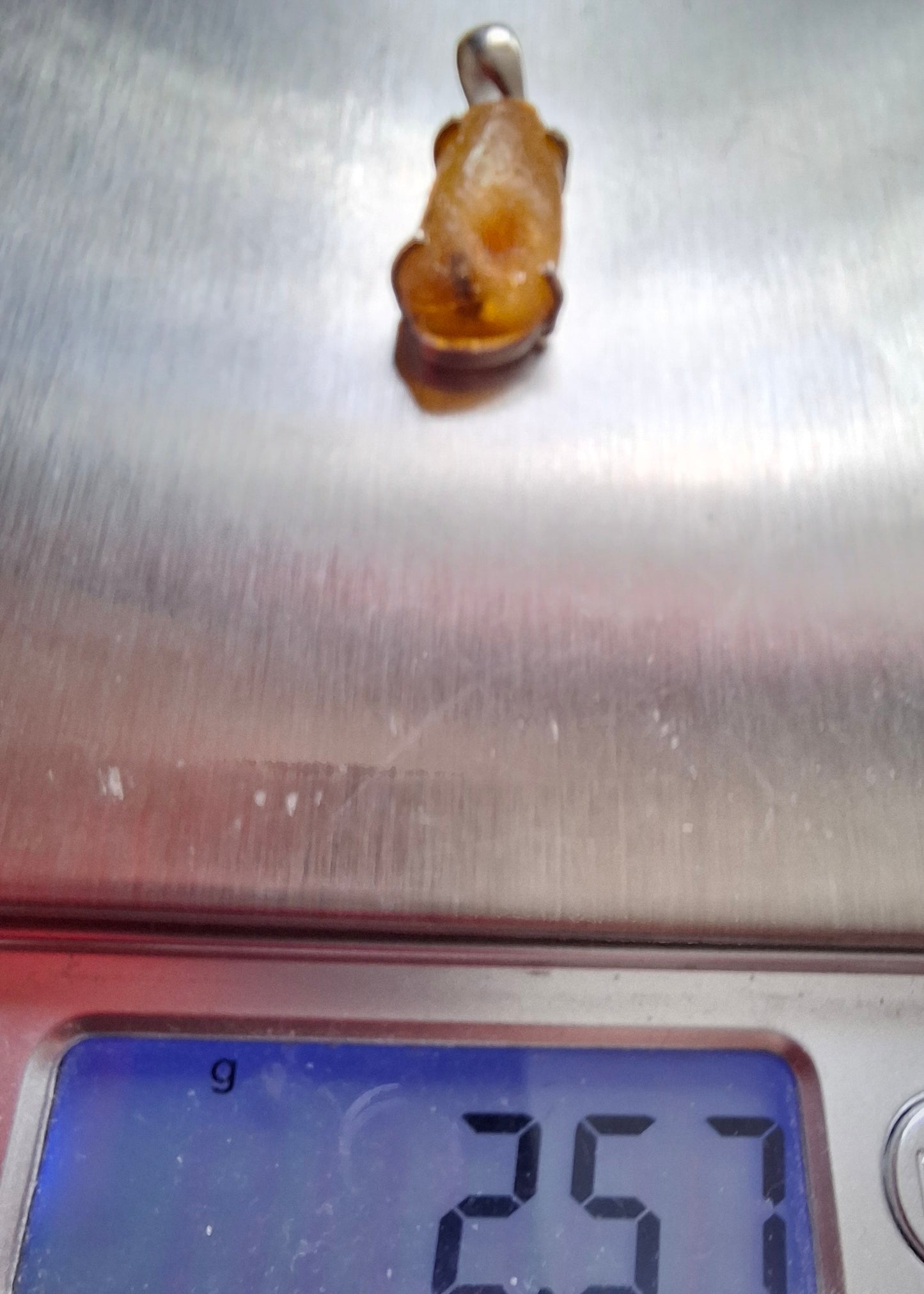Baltic Amber Pendant, 925 Silver, Fossil (Ref: AP8)