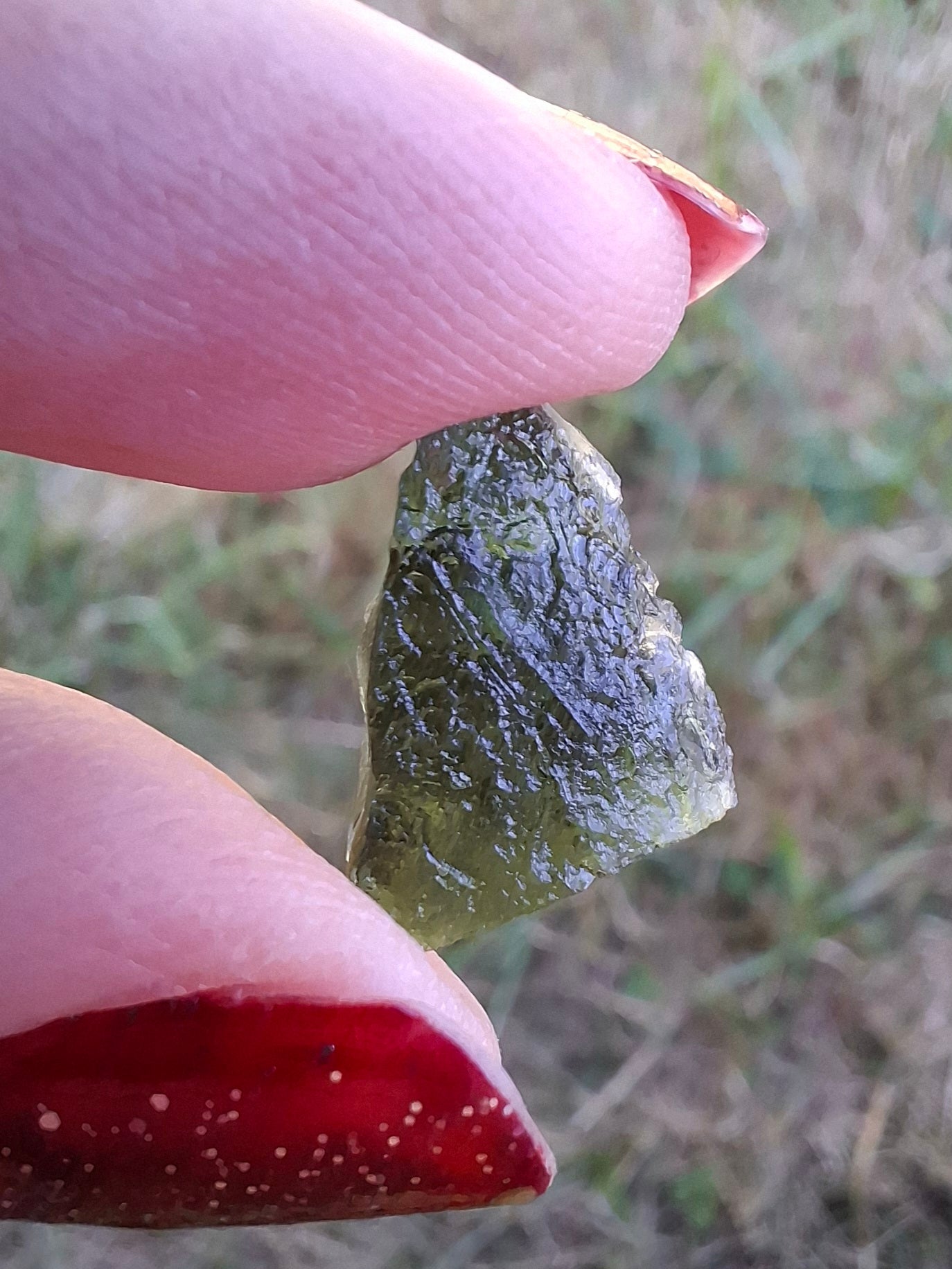 Moldavite Piece, 1.55g, Tektite (Ref: 1469)
