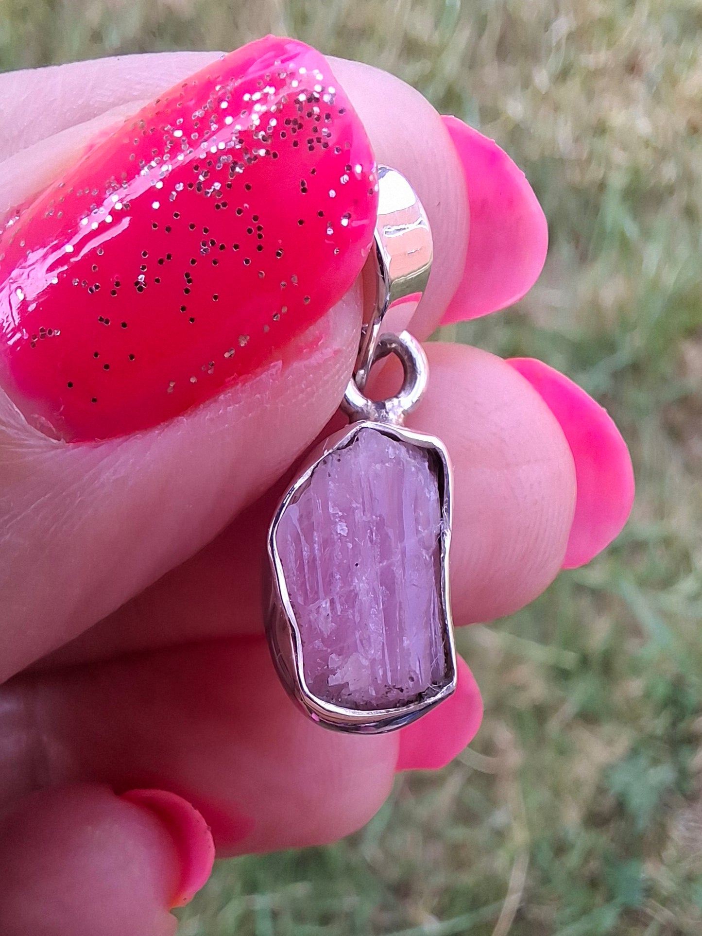 Pink Tourmaline Pendant, 925 Silver, Crystal (Ref: PT69)