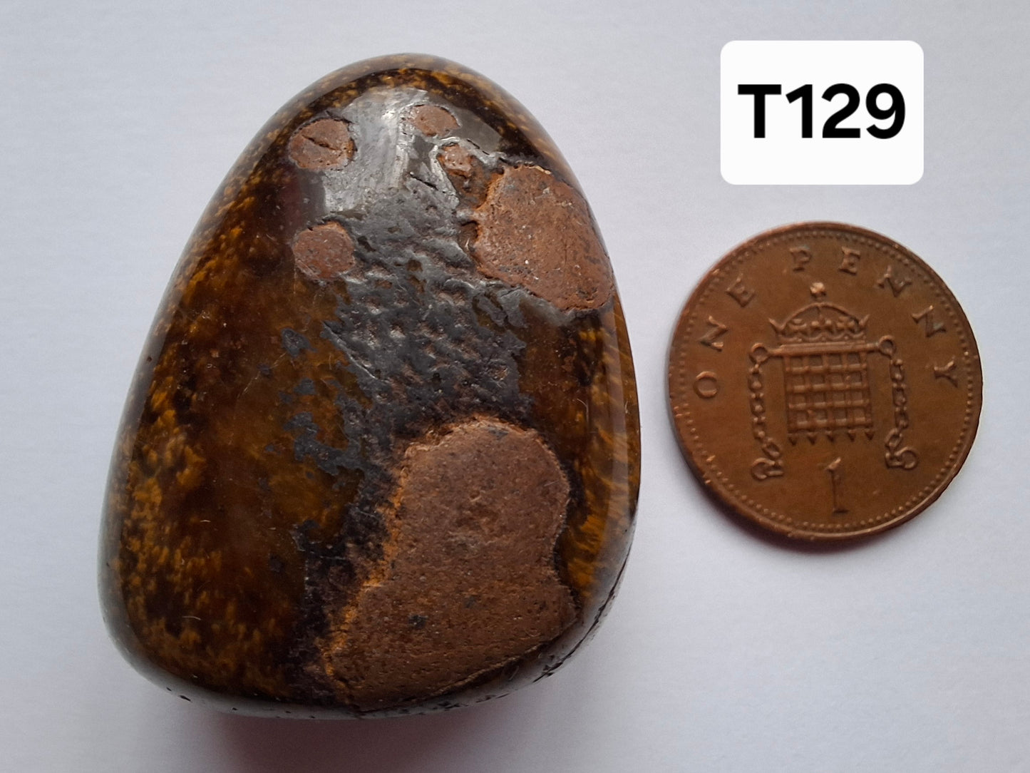 Tigers Eye, Tumble Stone, Crystal (Ref: T129)