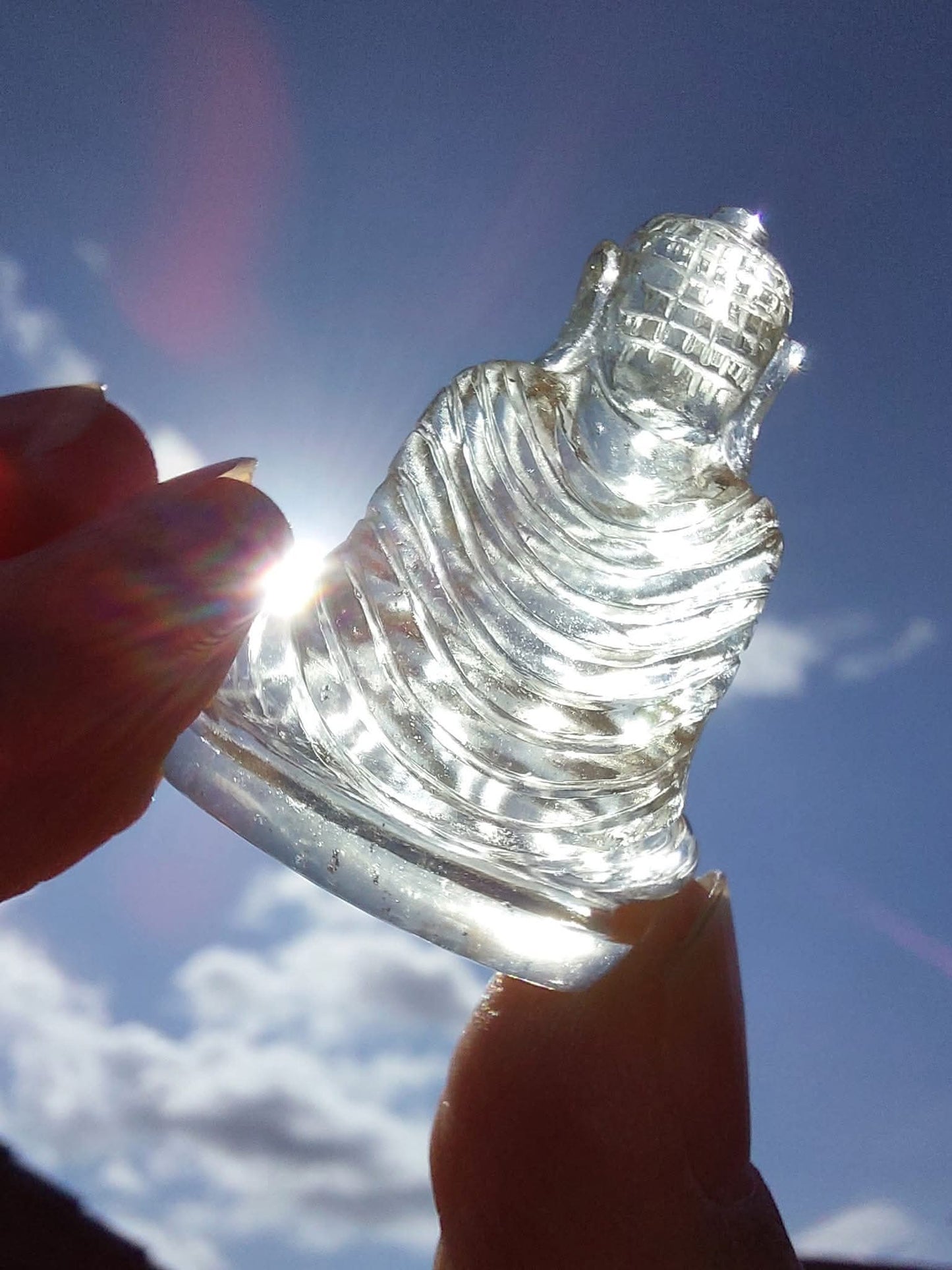 Libyan Desert Glass BUDDHA Carving, 7.56g, Tektite (Ref: LDG B0)