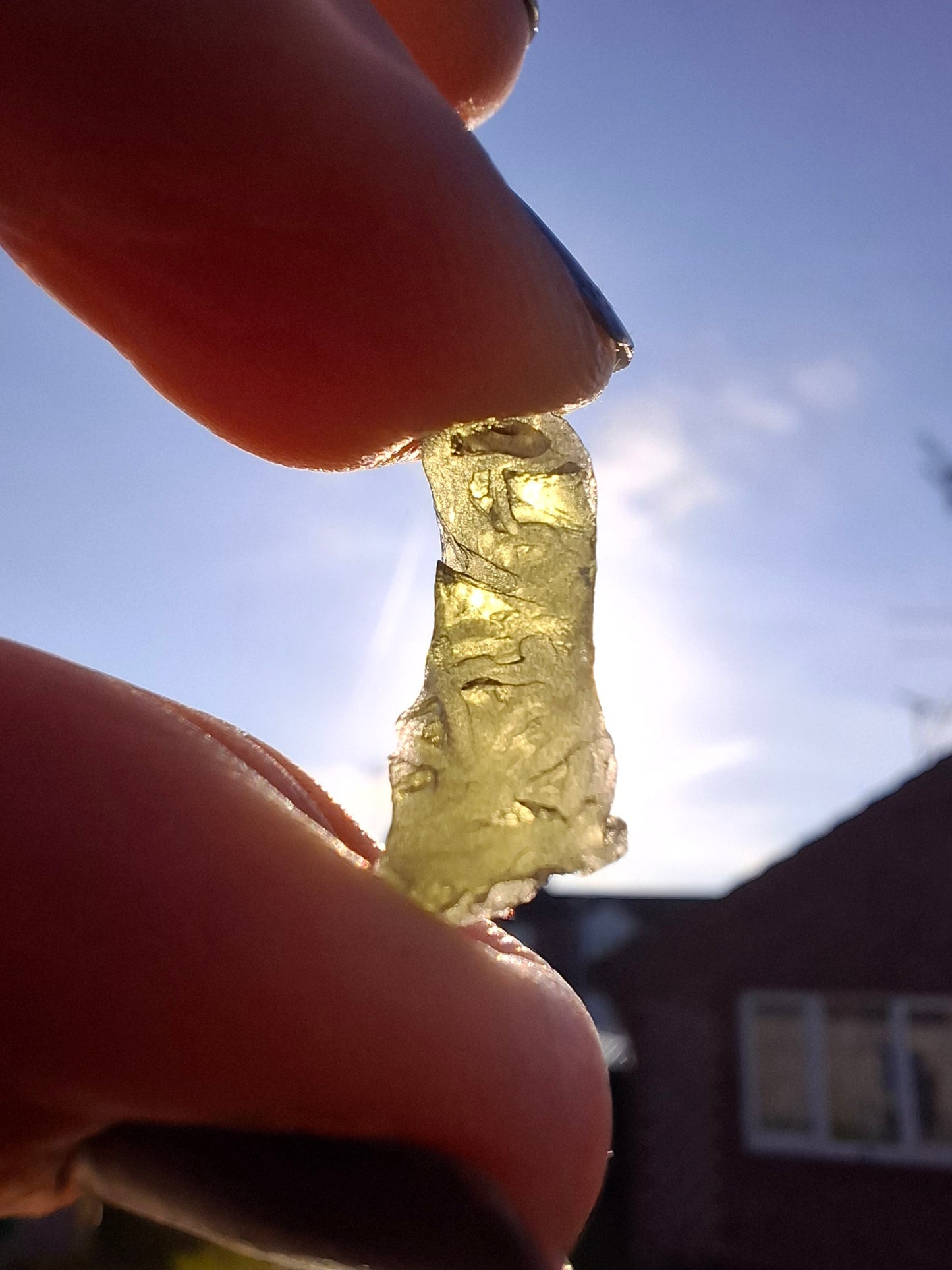 Moldavite Piece, 0.98g, Tektite (Ref: 1380)