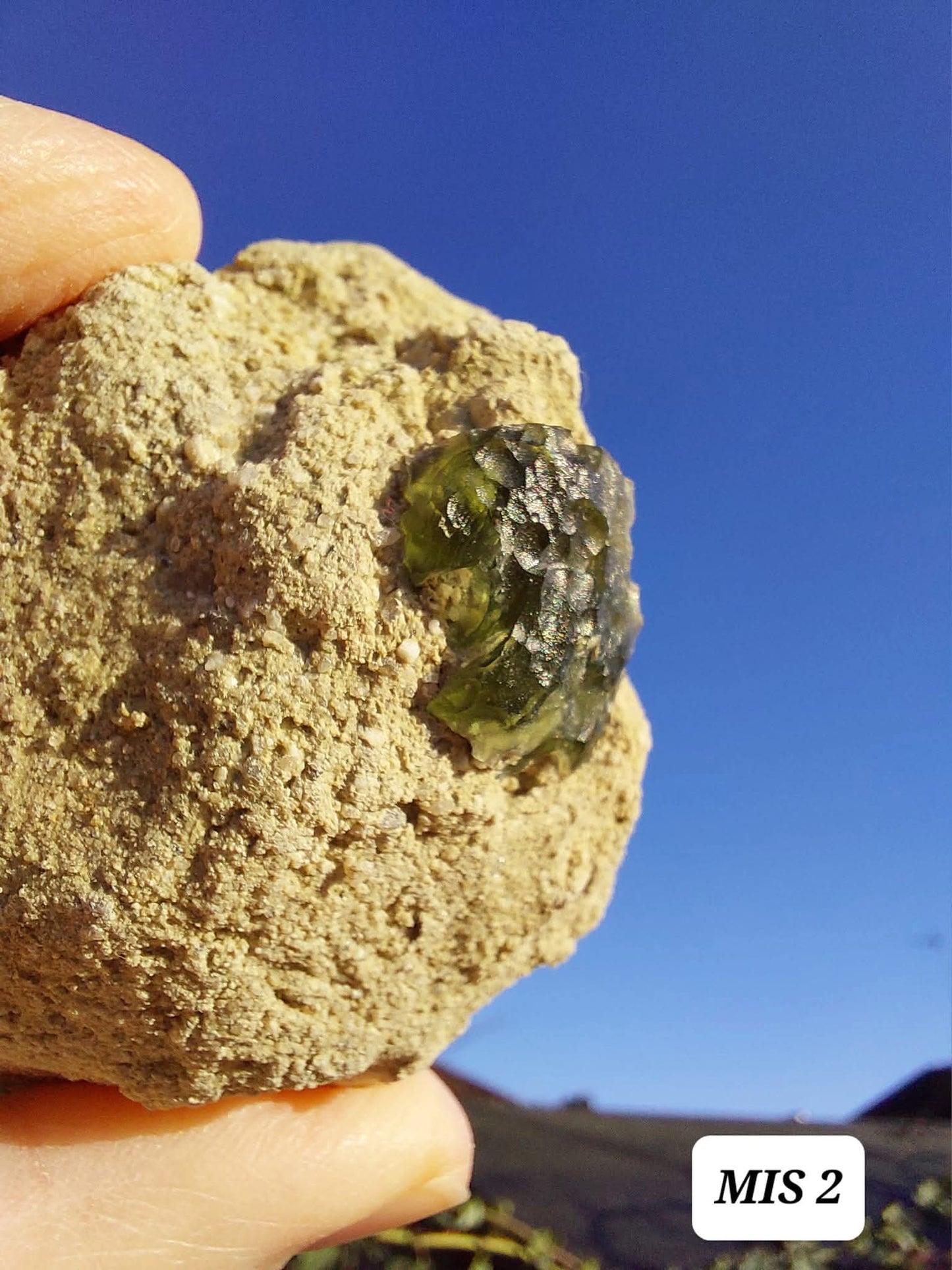 Moldavite In-Situ (in matrix), Besednice, Est 3.5-4g, Tektite (Ref: MIS2)