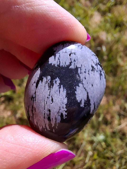 Snowflake Obsidian, Tumble Stone, Crystal (Ref: T98)